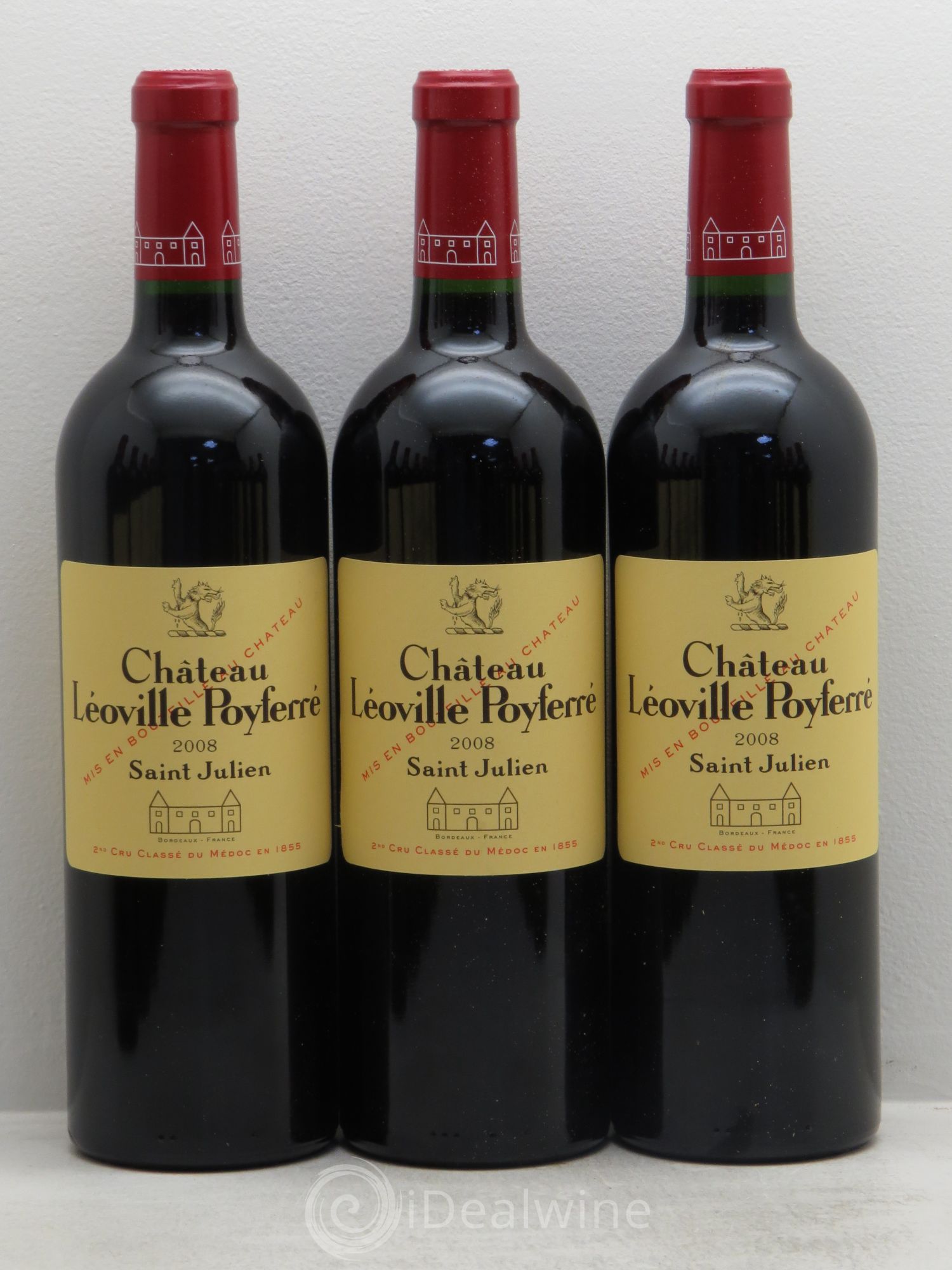 Château Léoville Poyferré 2ème Grand Cru Classé 2008 - Lot de 12 bouteilles - 1