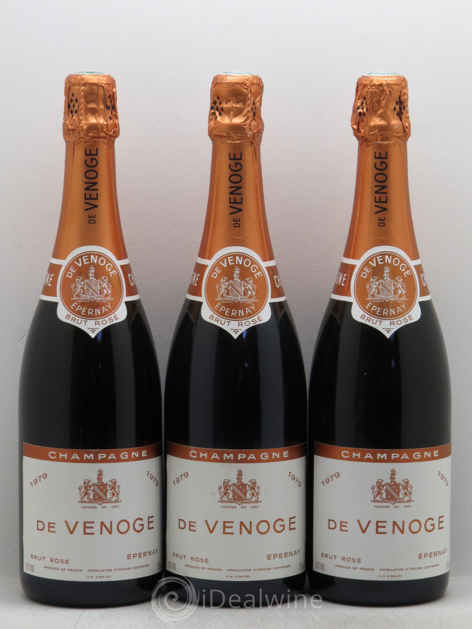 Champagne - De Venoge 1979 - Lot de 3 bouteilles - 0