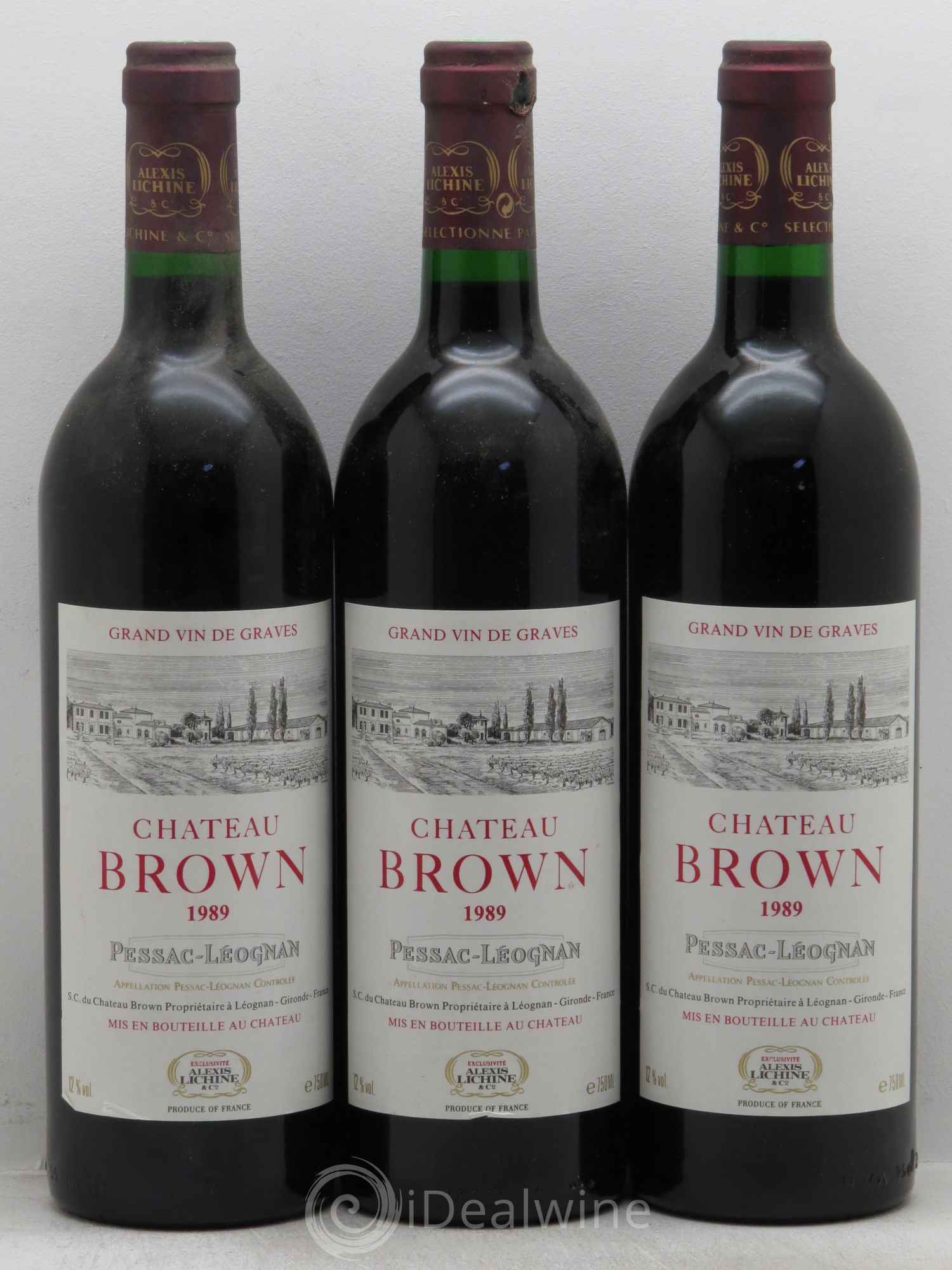 Château Brown (sans prix de réserve-no reserve) 1989 - Posten von 3 Flaschen - 0
