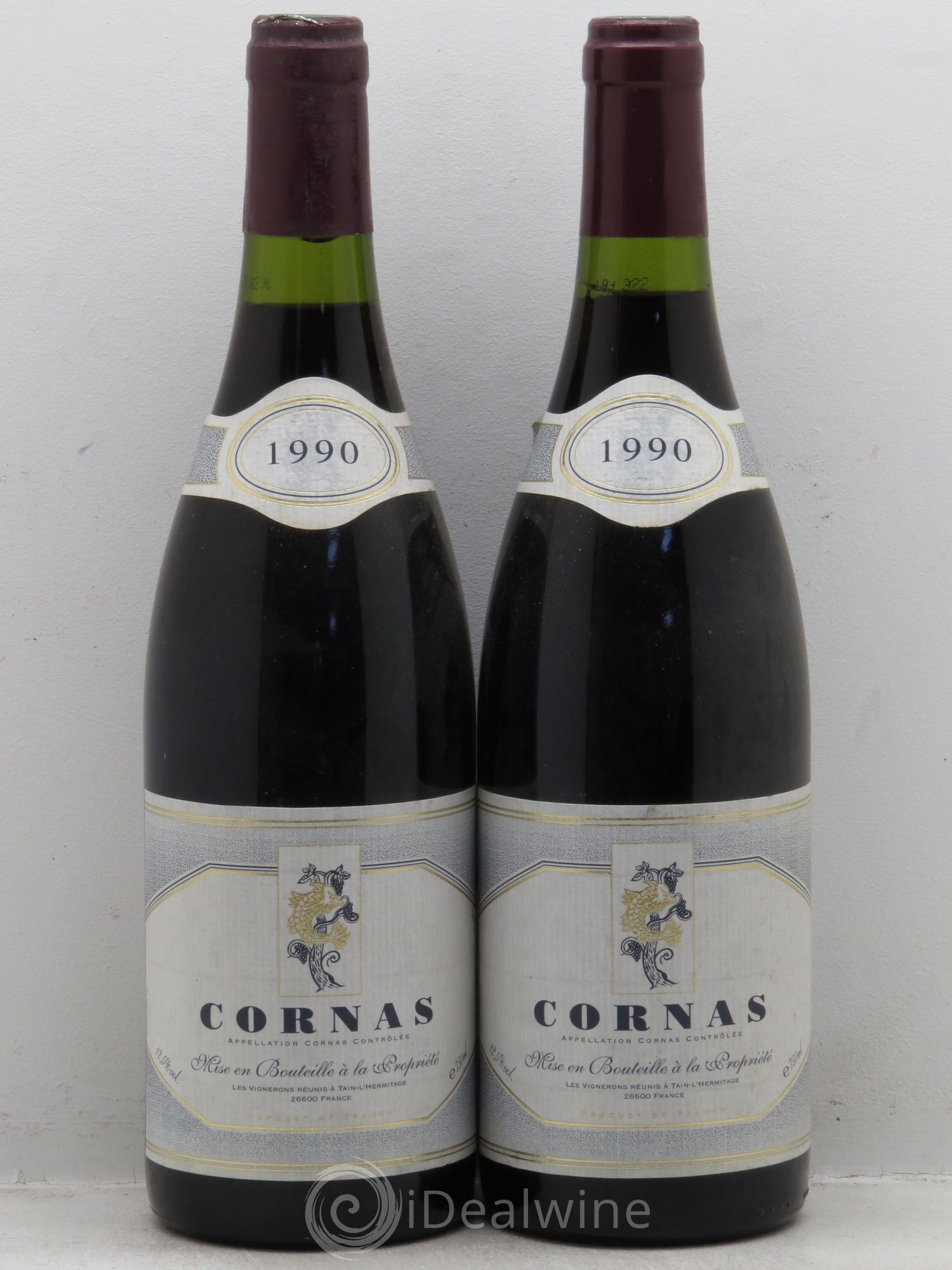 Cornas Vignerons Réunis Tain Hermitage 1990 - Posten von 2 Flaschen - 0