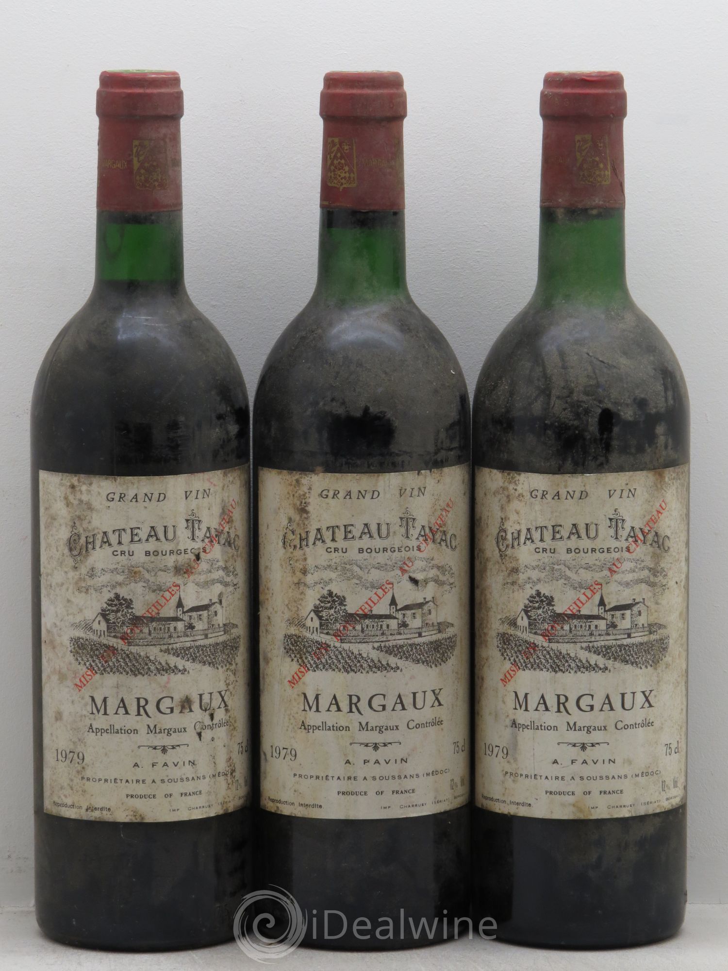 Château Tayac Cru Bourgeois 1979 - Lot de 3 bouteilles - 0