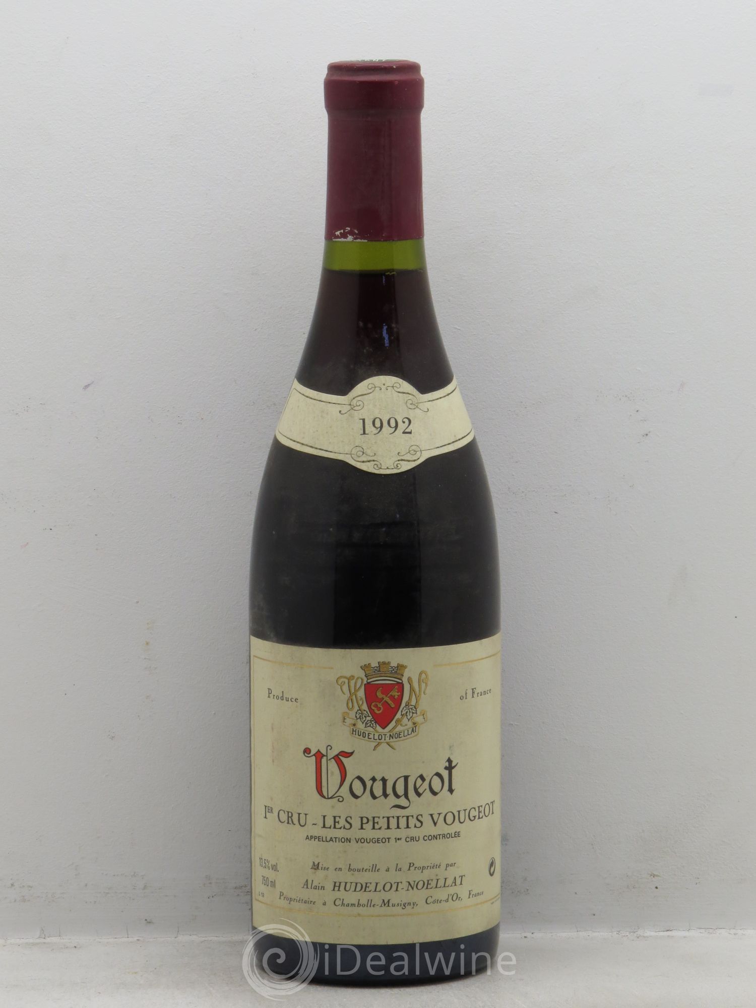 Vougeot 1er Cru les Petits Vougeots Hudelot 1992 - Posten von 1 Flasche - 0