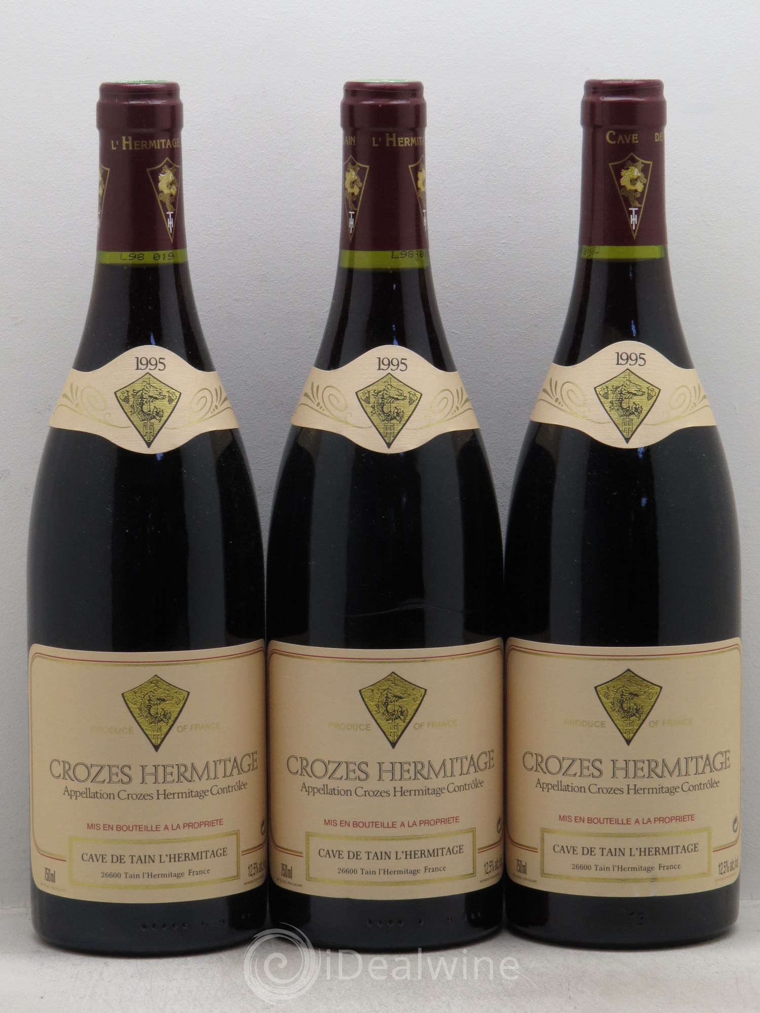 Crozes-Hermitage (sans prix de réserve-no reserve) 1995 - Posten von 3 Flaschen - 0