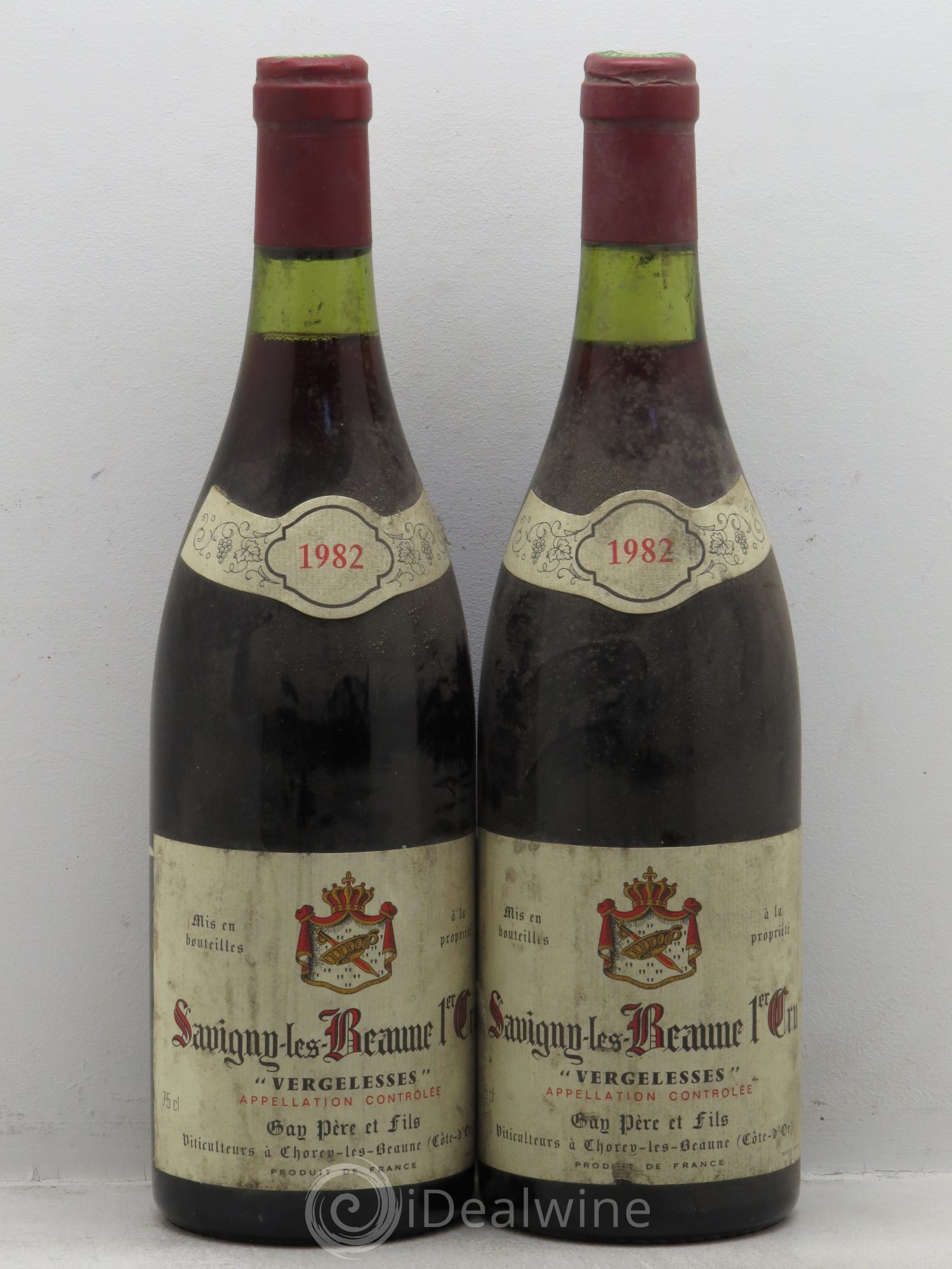 Savigny-lès-Beaune 1er Cru Domaine Gay 1982 - Lot de 2 bouteilles - 0