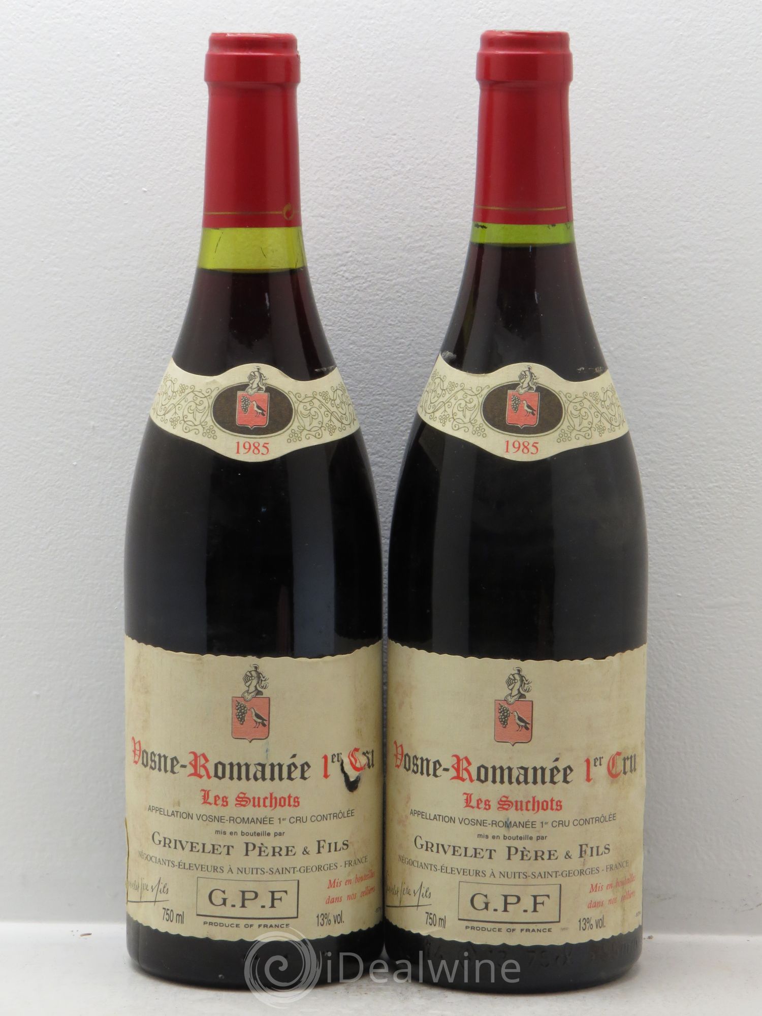 Vosne-Romanée 1er Cru Domaine Grivelet 1985 - Lot de 2 bouteilles - 0