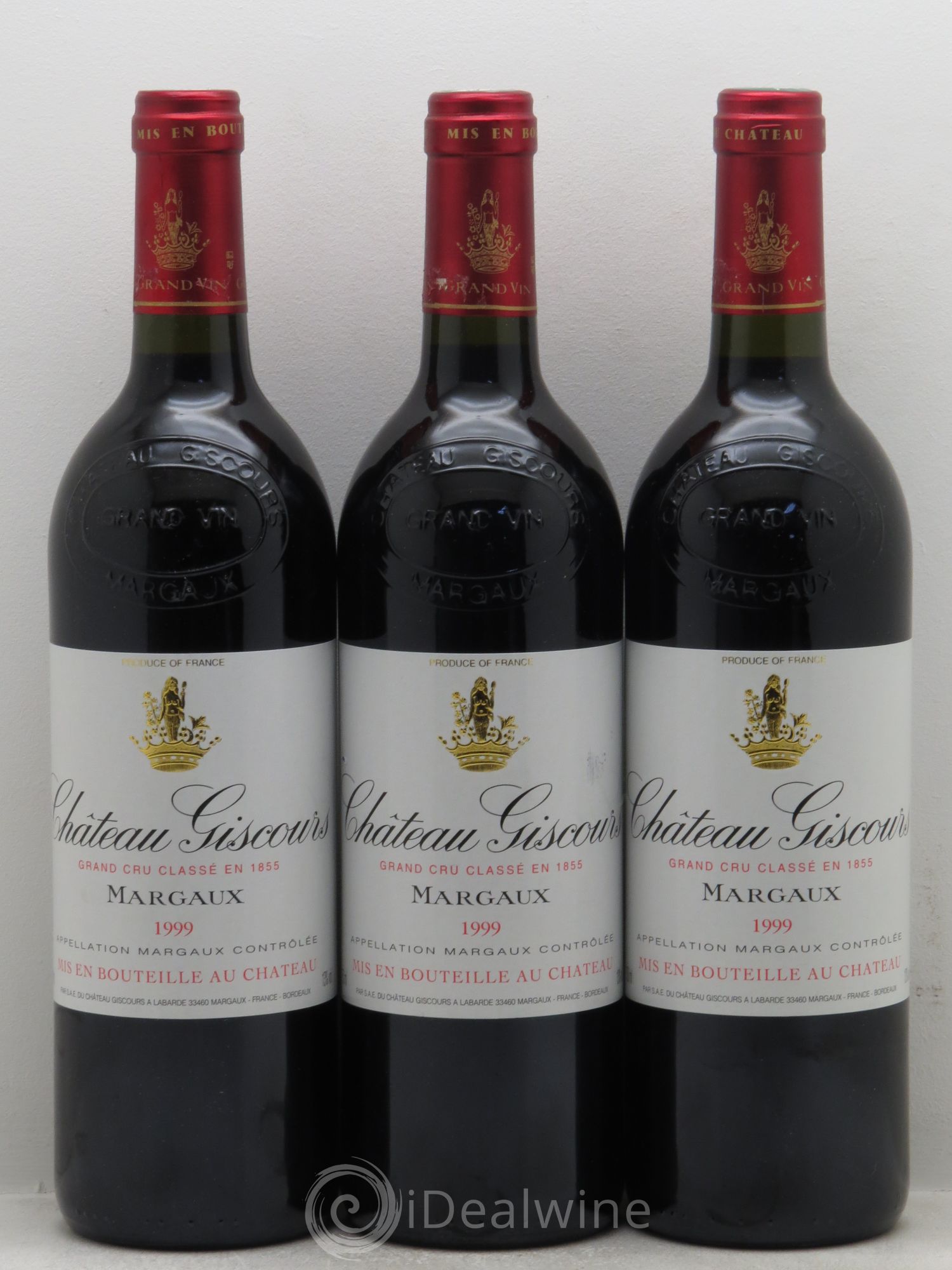 Château Giscours 3ème Grand Cru Classé 1999 - Lot de 3 bouteilles - 0