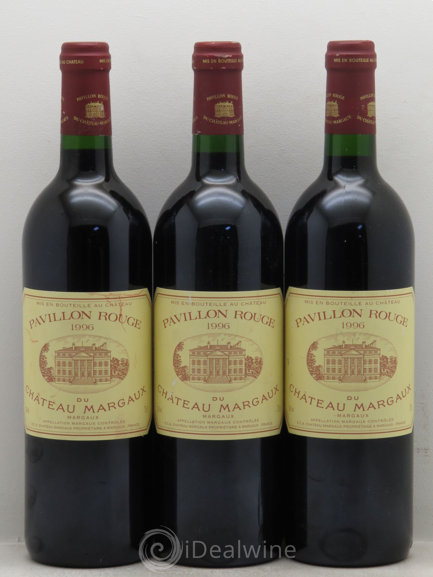 Pavillon Rouge du Château Margaux Second Vin 1996 - Lot de 3 bouteilles - 0