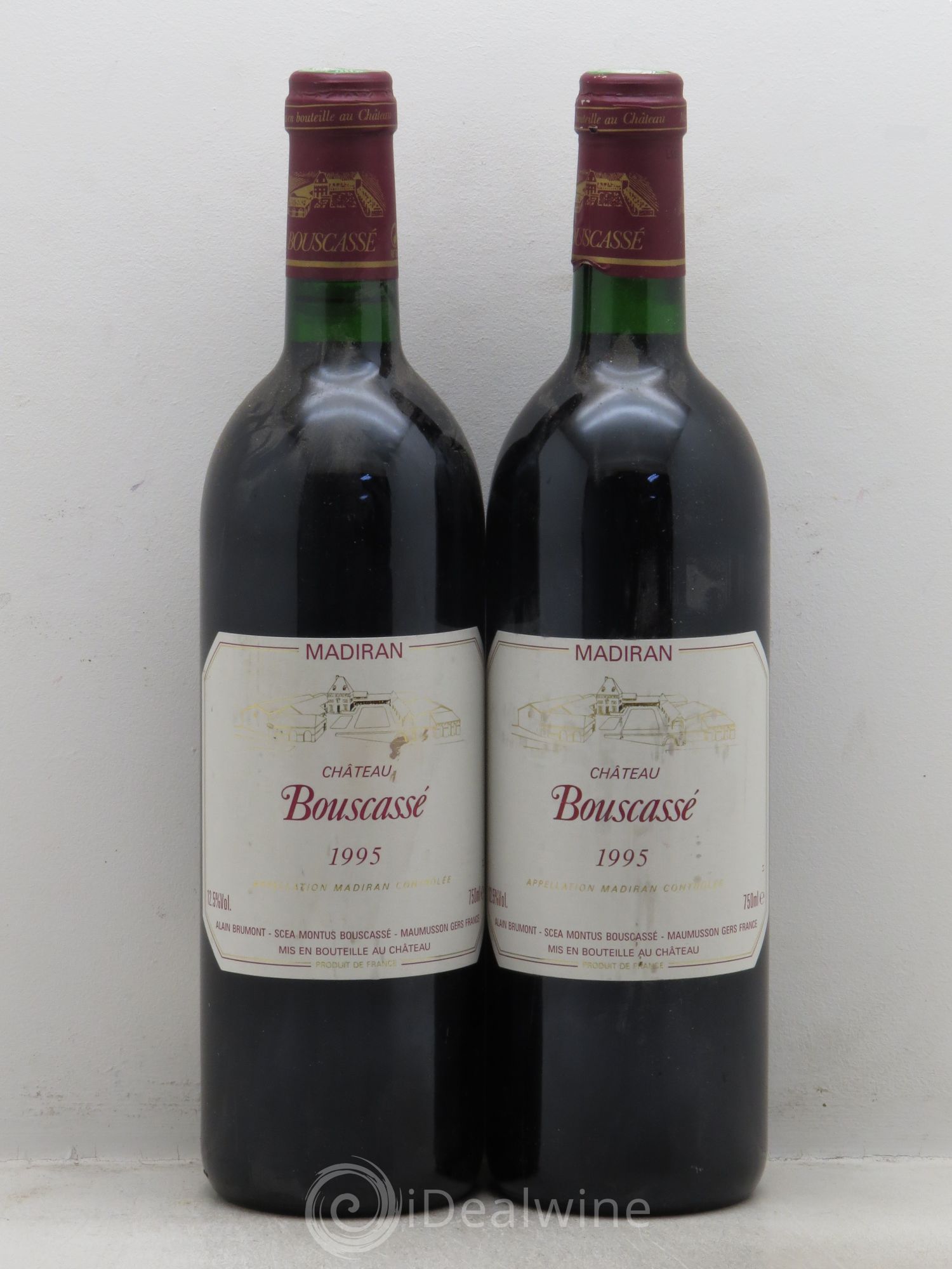 Madiran Château Bouscassé Alain Brumont 1995 - Lot de 2 bouteilles - 0