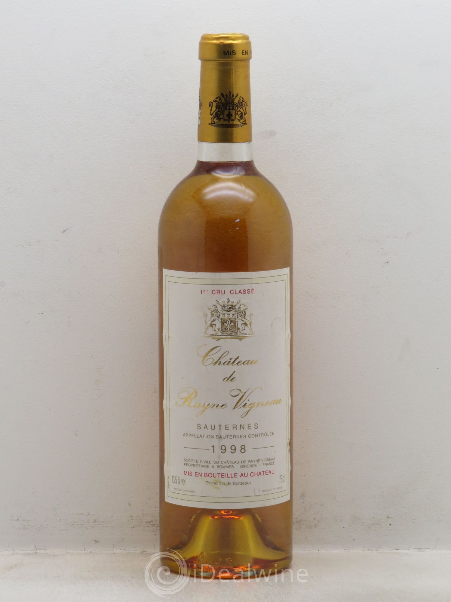 Château de Rayne Vigneau 1er Grand Cru Classé 1998 - Lotto di 1 bottiglia - 0