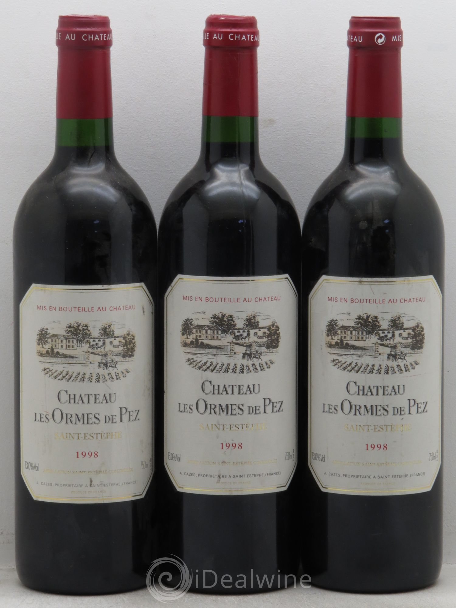 Château les Ormes de Pez 1998 - Lot de 3 bouteilles - 0
