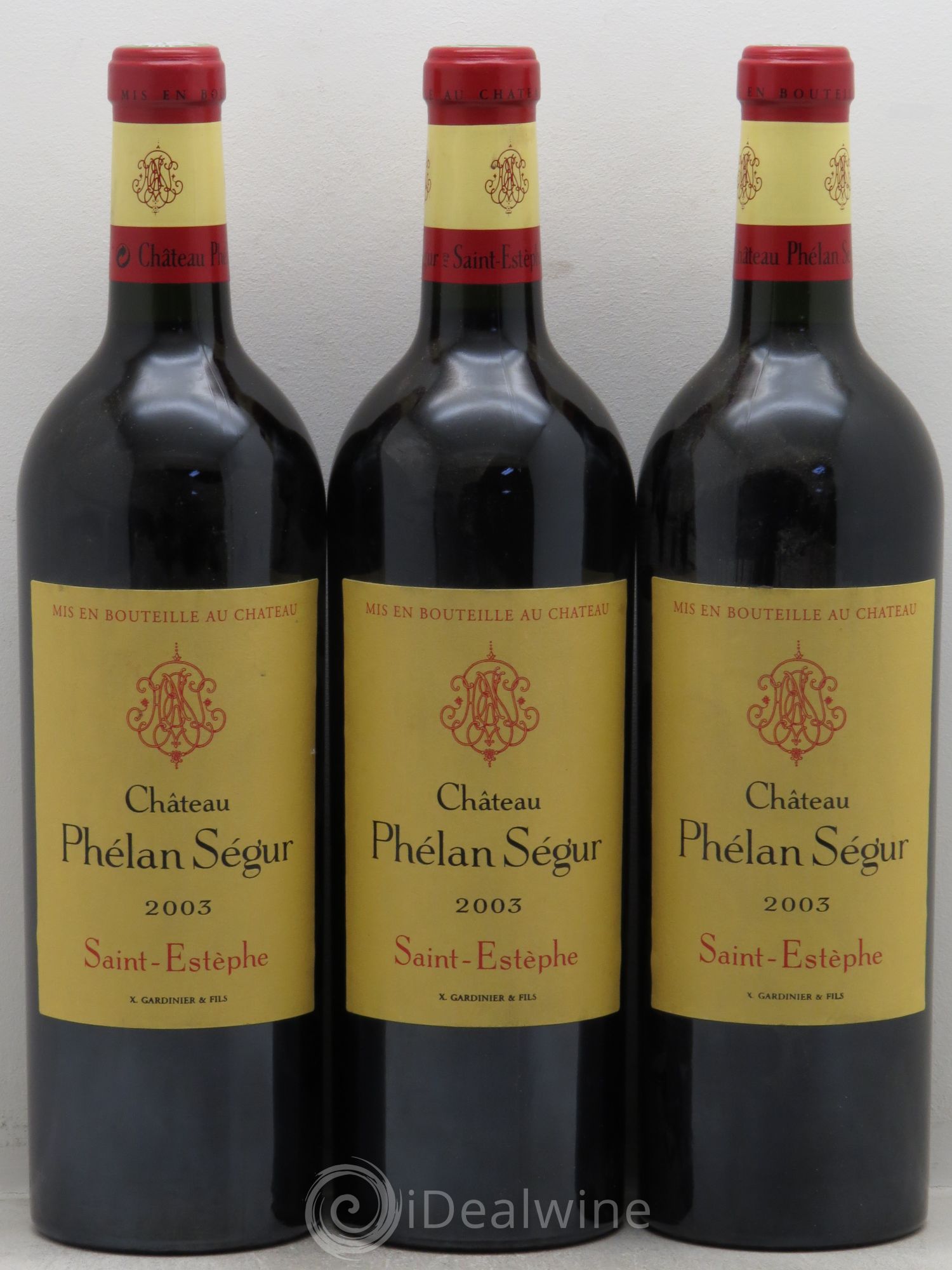 Château Phélan Ségur 2003 - Lot de 3 bouteilles - 0