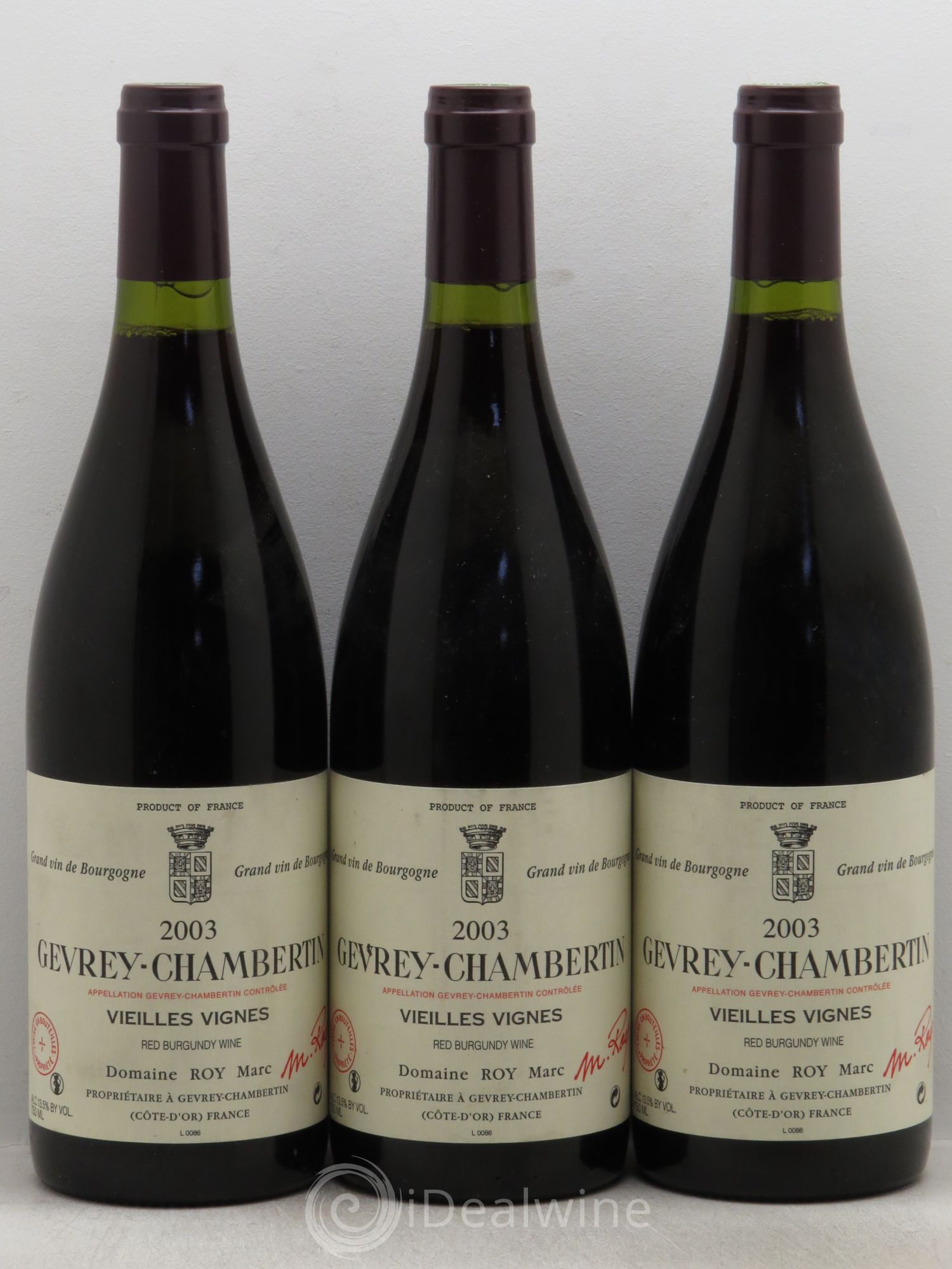 Gevrey-Chambertin 2003 - Posten von 3 Flaschen - 0