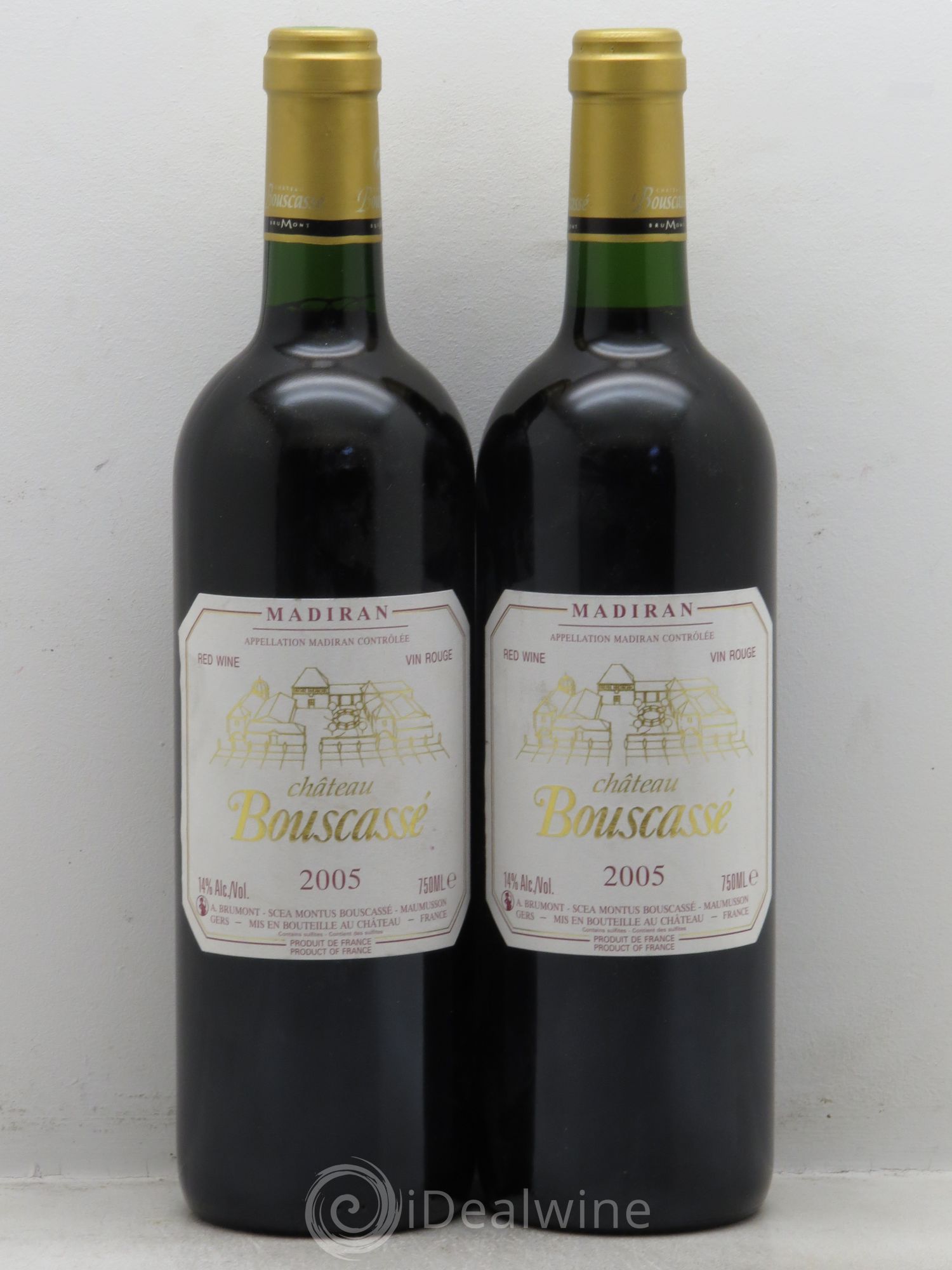 Madiran Château Bouscassé Alain Brumont 2005 - Lot de 2 bouteilles - 0