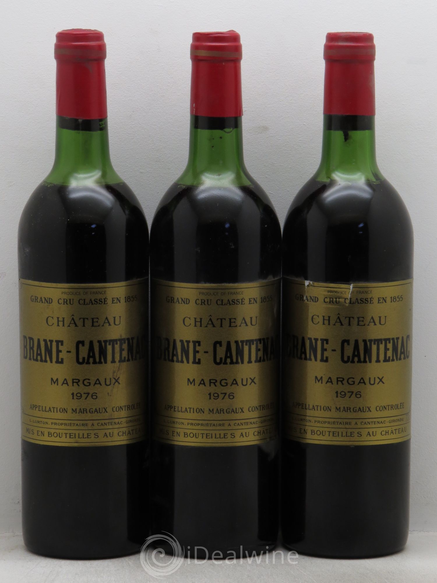 Château Brane Cantenac 2ème Grand Cru Classé 1976 - Lot de 3 bouteilles - 0