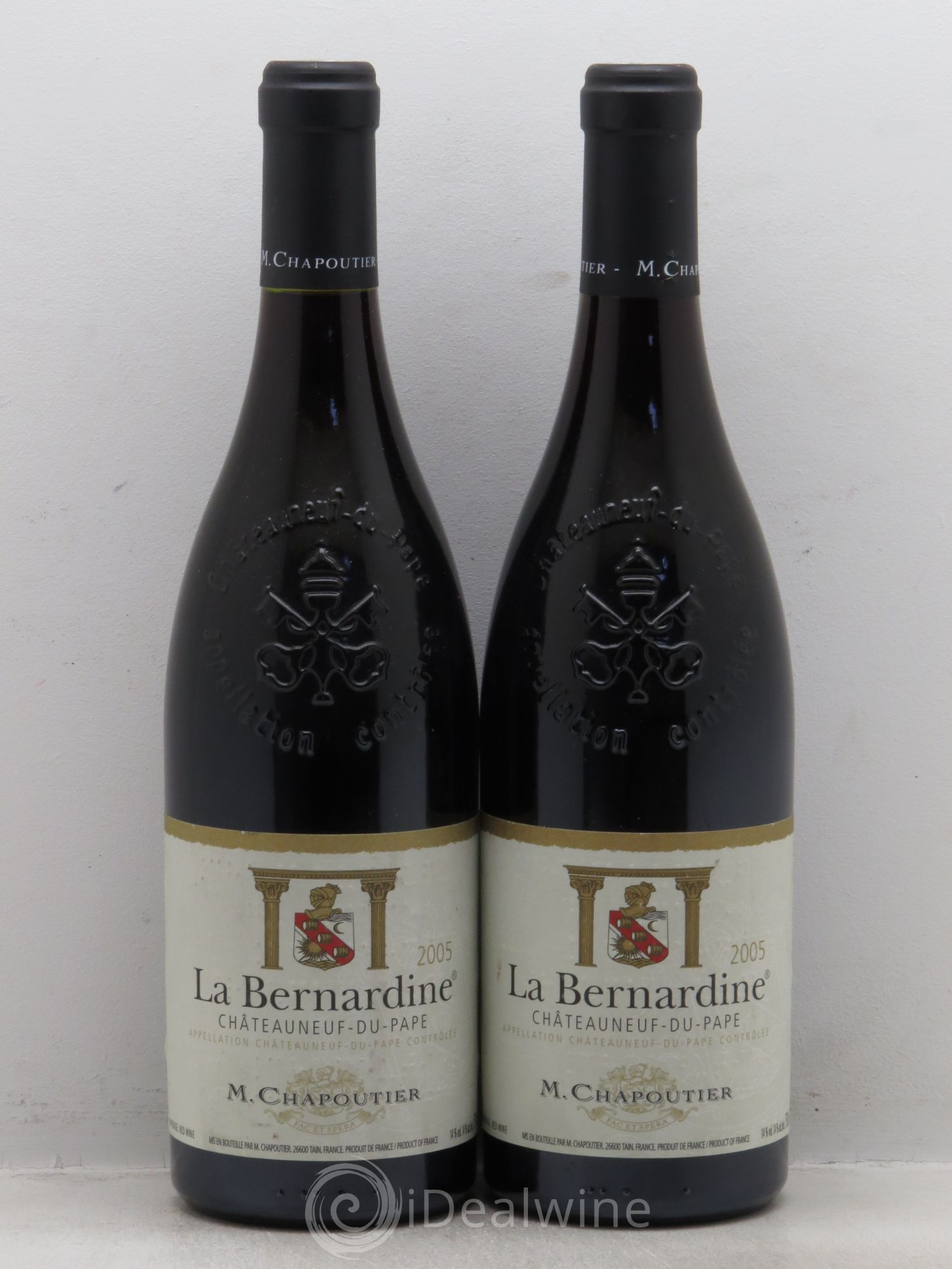 Châteauneuf-du-Pape La Bernardine Chapoutier 2005 - Lot de 2 bouteilles - 0
