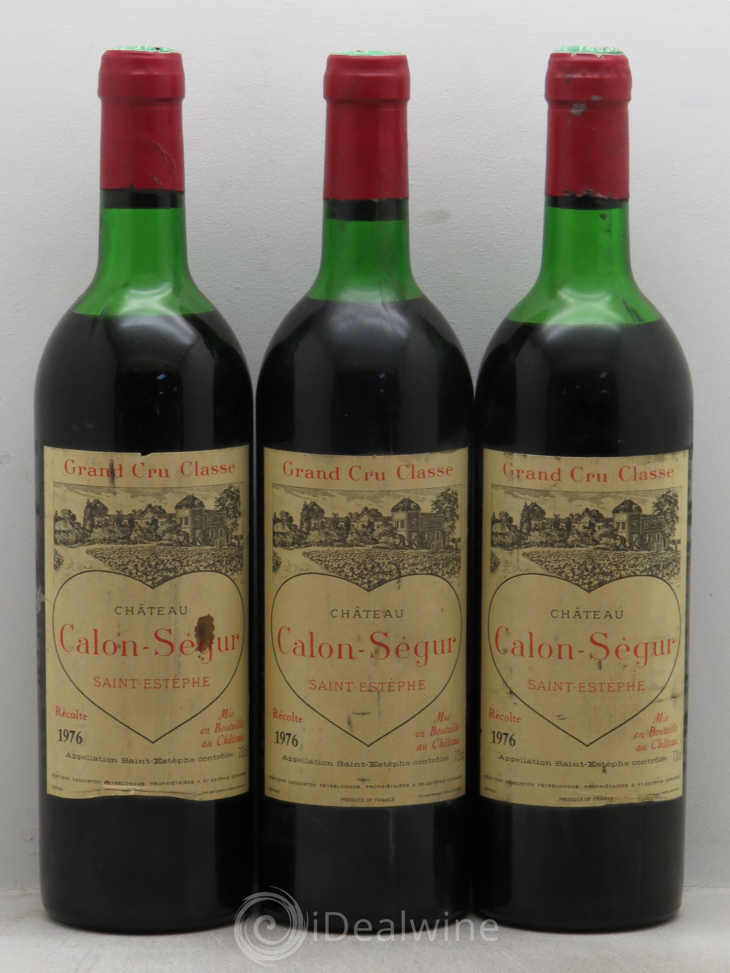 Château Calon Ségur 3ème Grand Cru Classé 1976 - Lot de 3 bouteilles - 0
