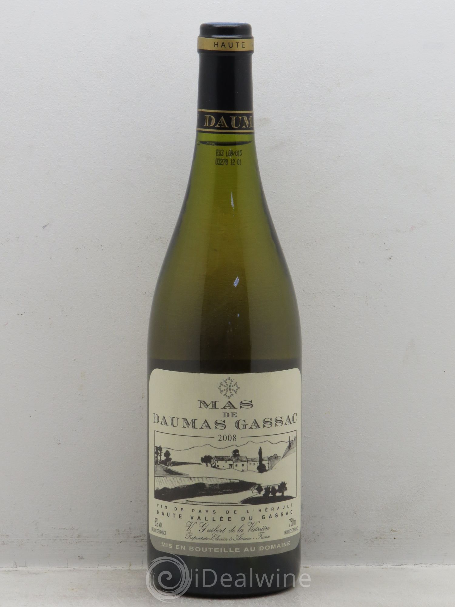 Saint-Guilhem-le-Désert - Cité d'Aniane Mas Daumas Gassac Famille Guibert de La Vaissière 2008 - Lot de 1 bouteille - 0