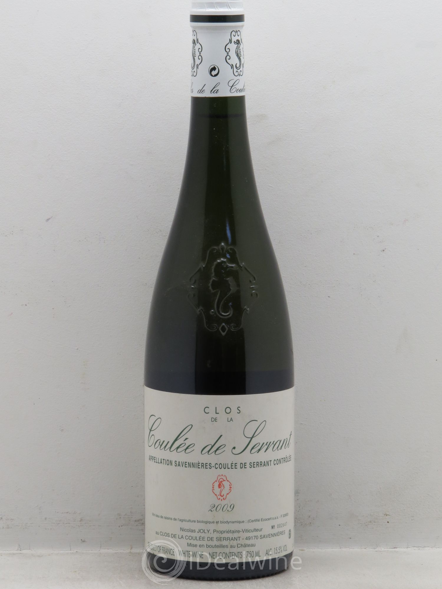 Savennières Clos de la Coulée de Serrant Vignobles de la Coulée de Serrant - Nicolas Joly 2009 - Lot de 1 bouteille - 0