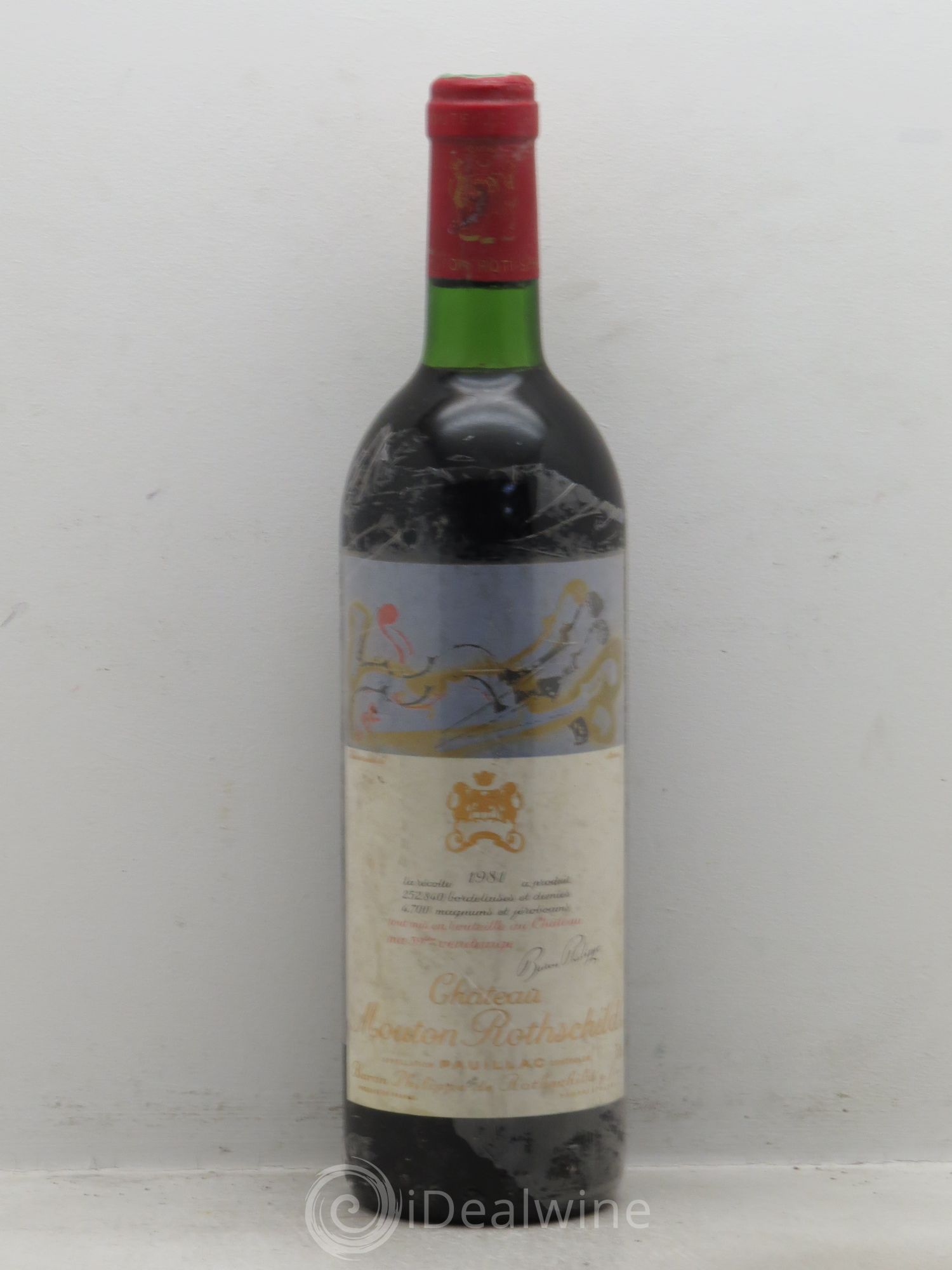 Château Mouton Rothschild 1er Grand Cru Classé 1981 - Lot de 1 bouteille - 0