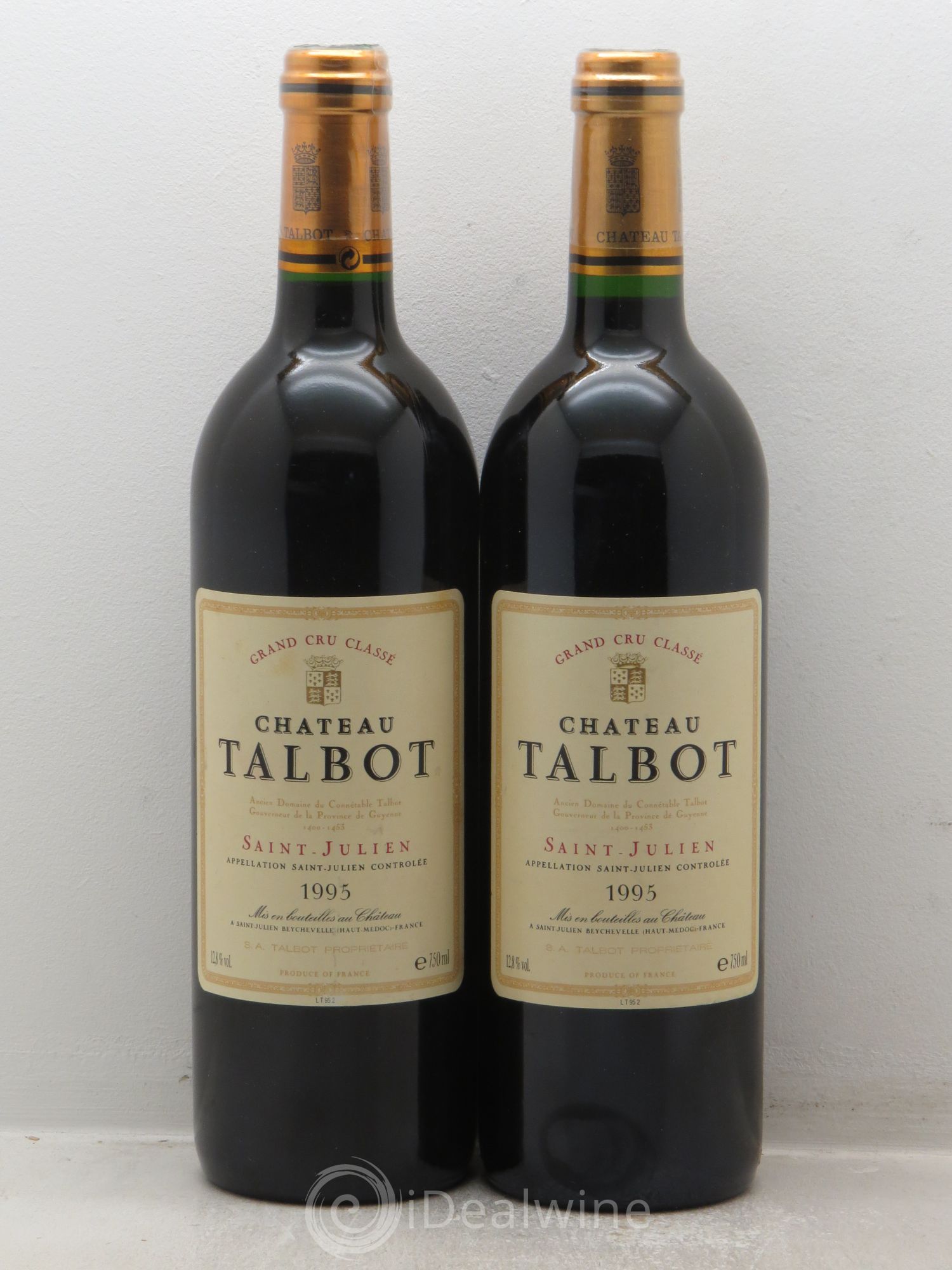 Château Talbot 4ème Grand Cru Classé 1995 - Lot de 2 bouteilles - 0