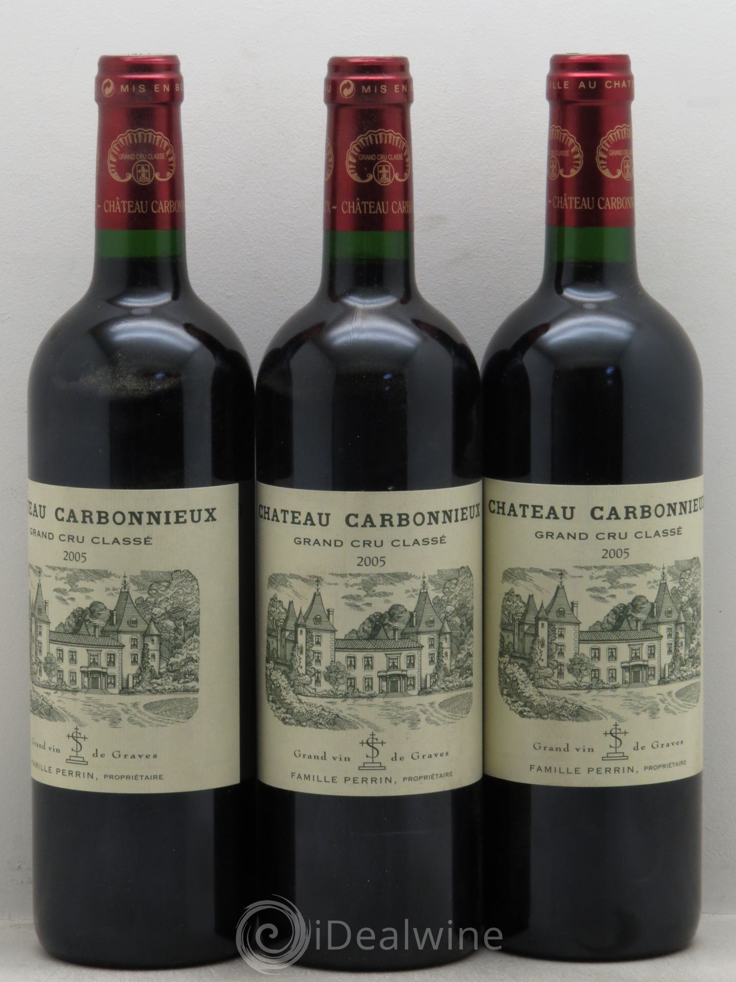 Château Carbonnieux Cru Classé de Graves 2005 - Lot de 3 bouteilles - 0