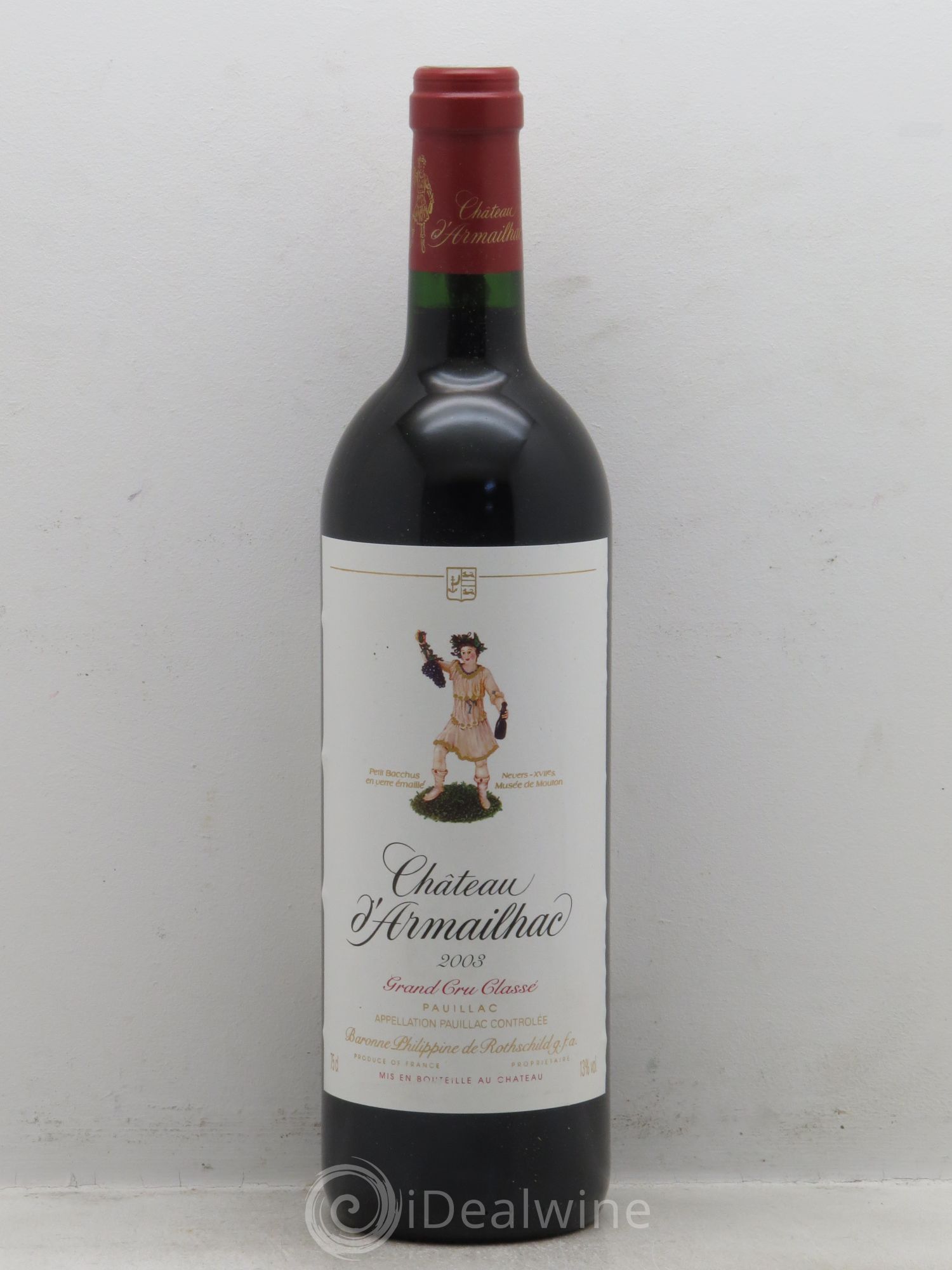Château d' Armailhac - Mouton Baron(ne) Philippe 5ème Grand Cru Classé 2003 - Lot de 6 bouteilles - 0