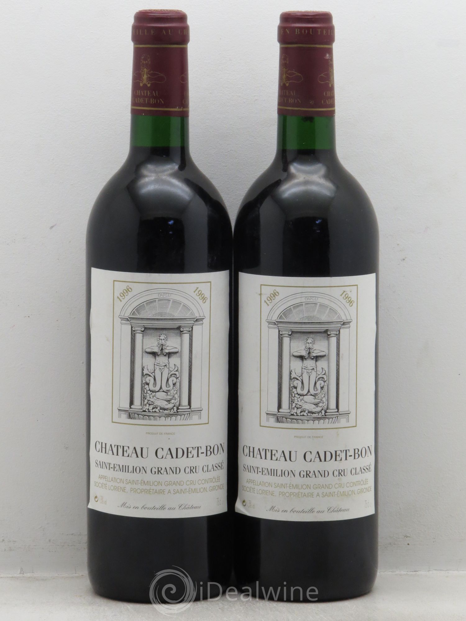 Château Cadet Bon Grand Cru Classé (sans prix de réserve) 1996 - Lot de 2 bouteilles - 0