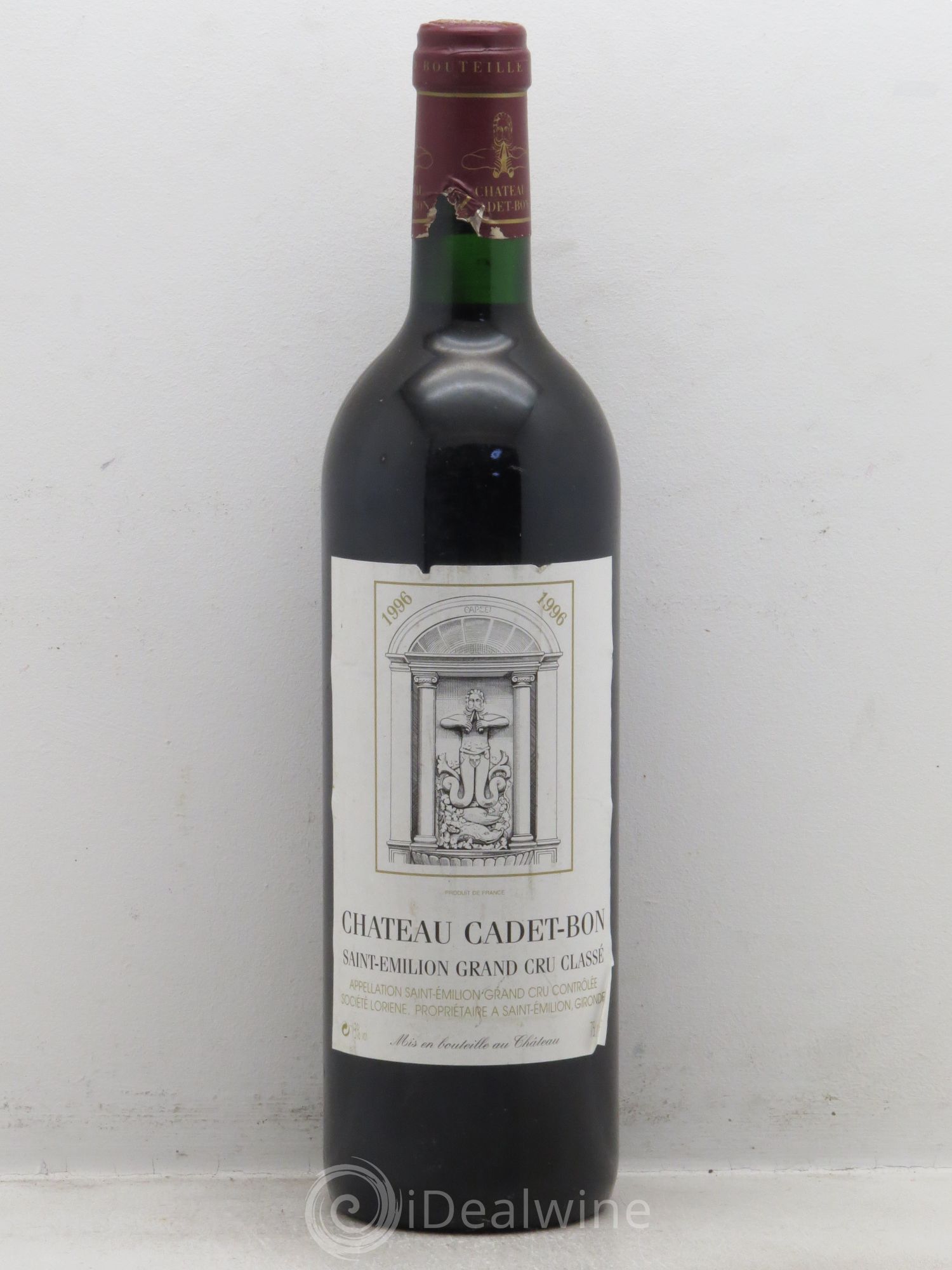 Château Cadet Bon Grand Cru Classé (sans prix de réserve) 1996 - Lot de 1 bouteille - 0