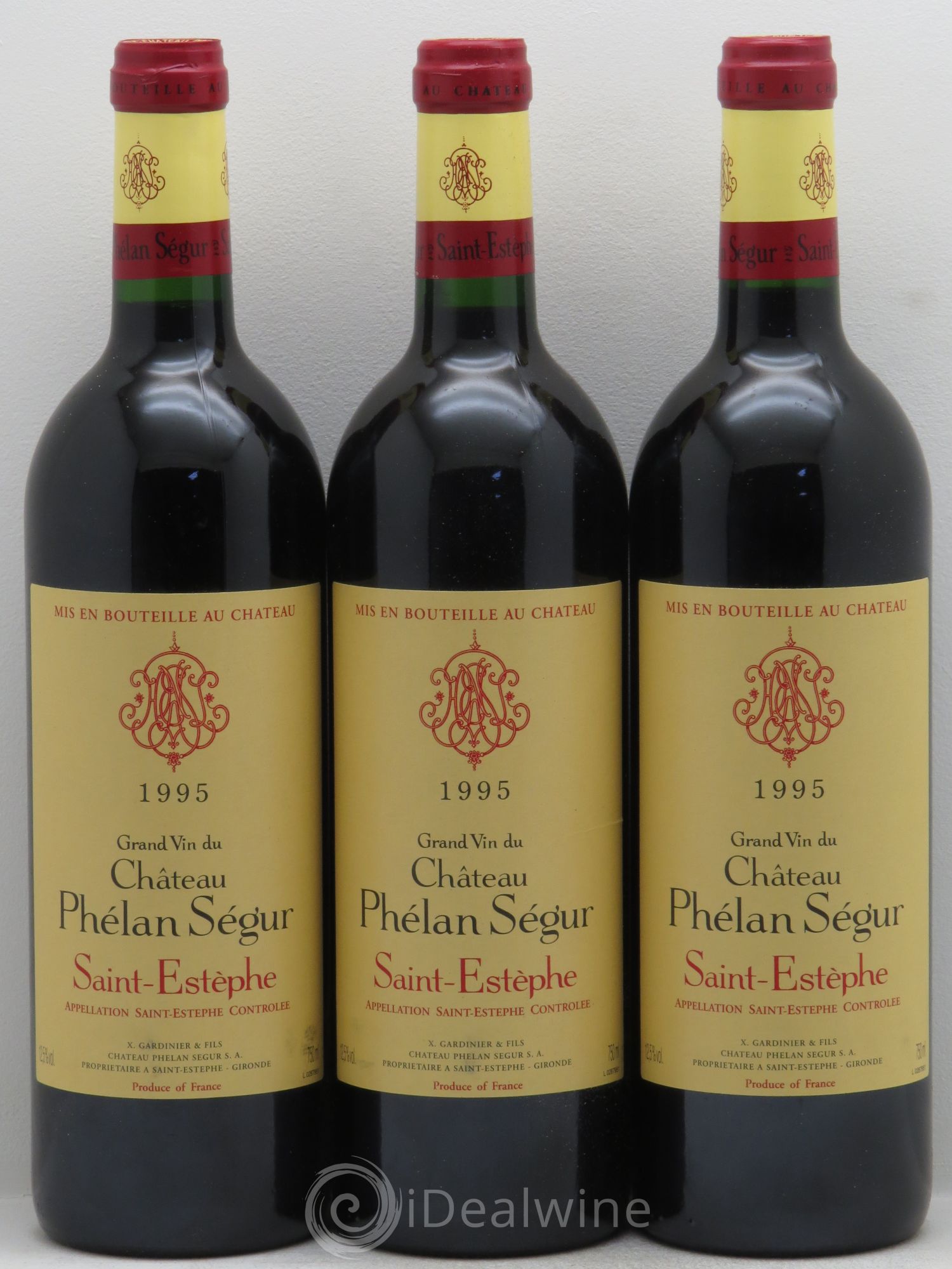 Château Phélan Ségur 1995 - Lot de 3 bouteilles - 0