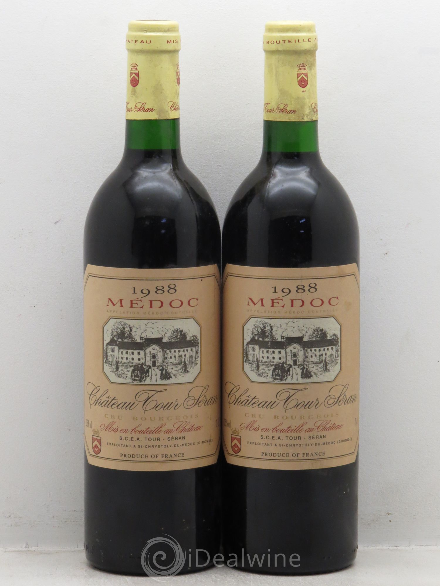 Château Tour Séran Cru Bourgeois (senza prezzo di riserva) 1988 - Lotto di 2 bottiglie - 0