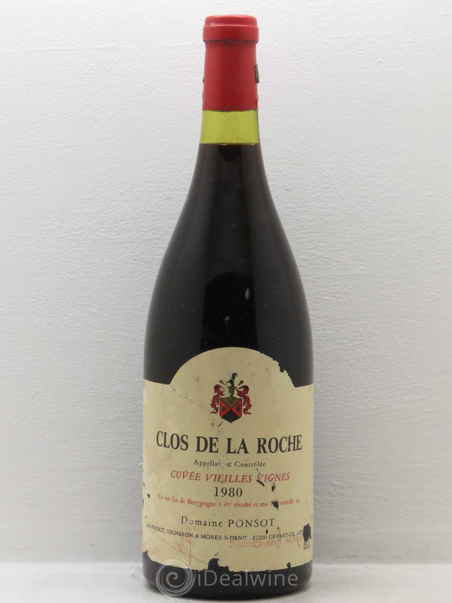 Clos de la Roche Grand Cru Vieilles Vignes Ponsot (Domaine) 1980 - Lot de 1 magnum - 0