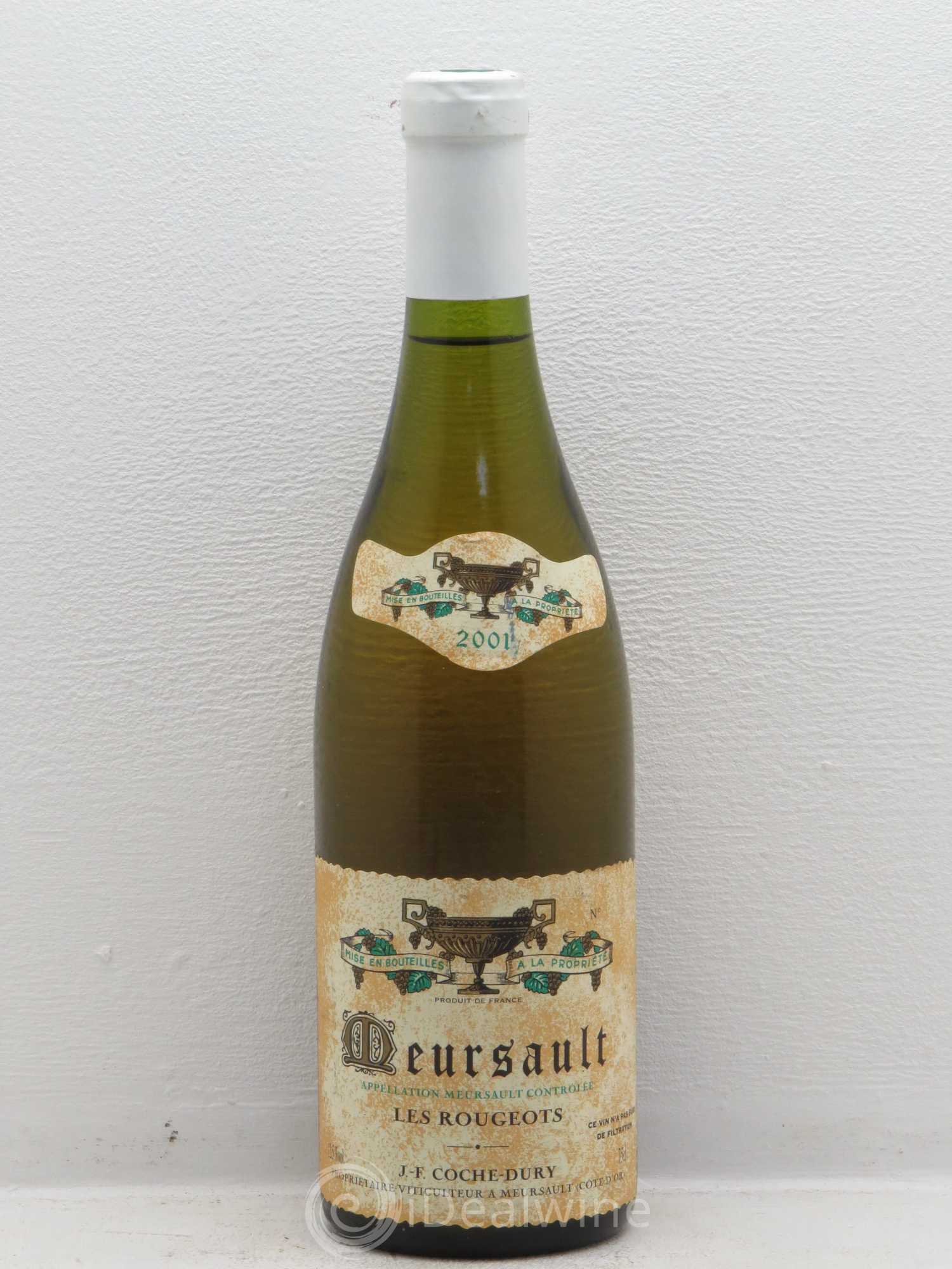 Meursault Les Rougeots Coche Dury (Domaine) 2001 - Lot de 1 bouteille - 0