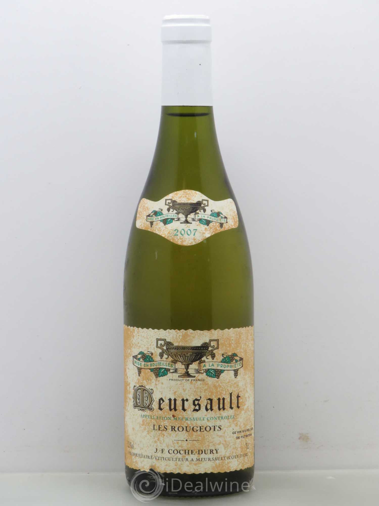 Meursault Les Rougeots Coche Dury (Domaine) 2007 - Lot de 1 bouteille - 0