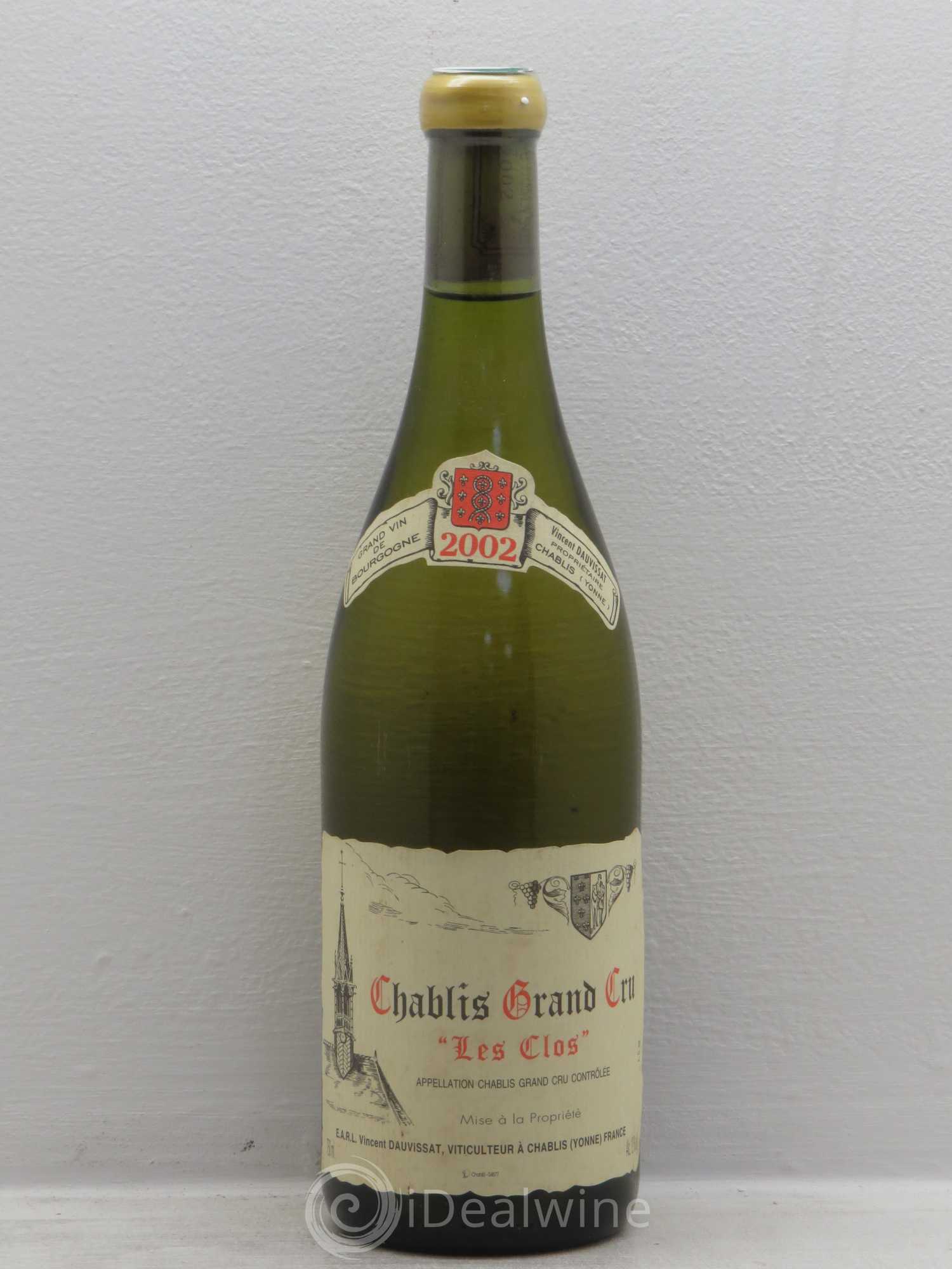 Chablis Grand Cru Les Clos Vincent Dauvissat (Domaine) (sans prix de réserve) 2002 - Lot de 1 bouteille - 0