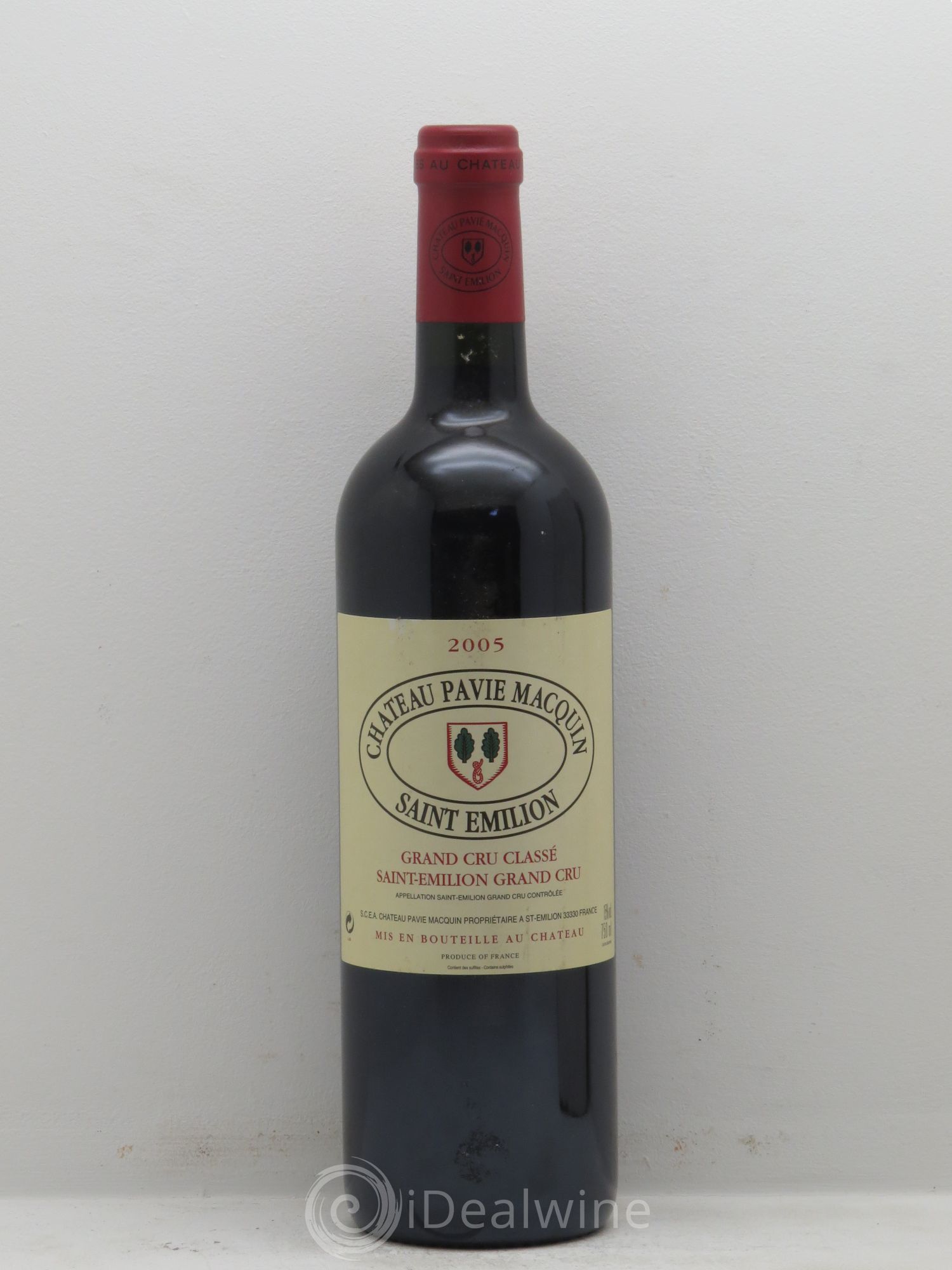 Château Pavie Macquin 1er Grand Cru Classé B 2005 - Lot de 1 bouteille - 0