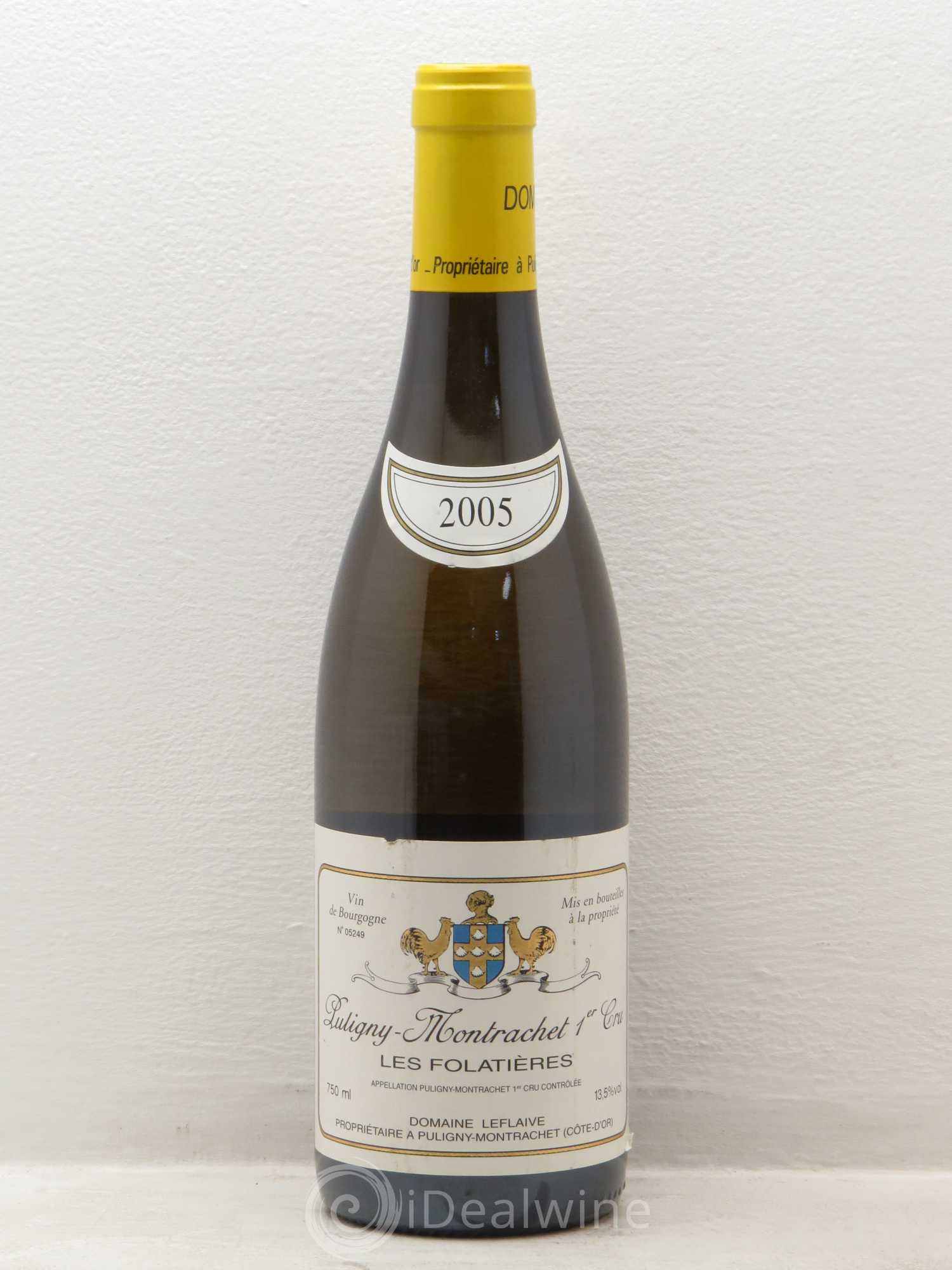 Puligny-Montrachet 1er Cru Les Folatières Leflaive (Domaine) 2005 - Lot de 1 bouteille - 0