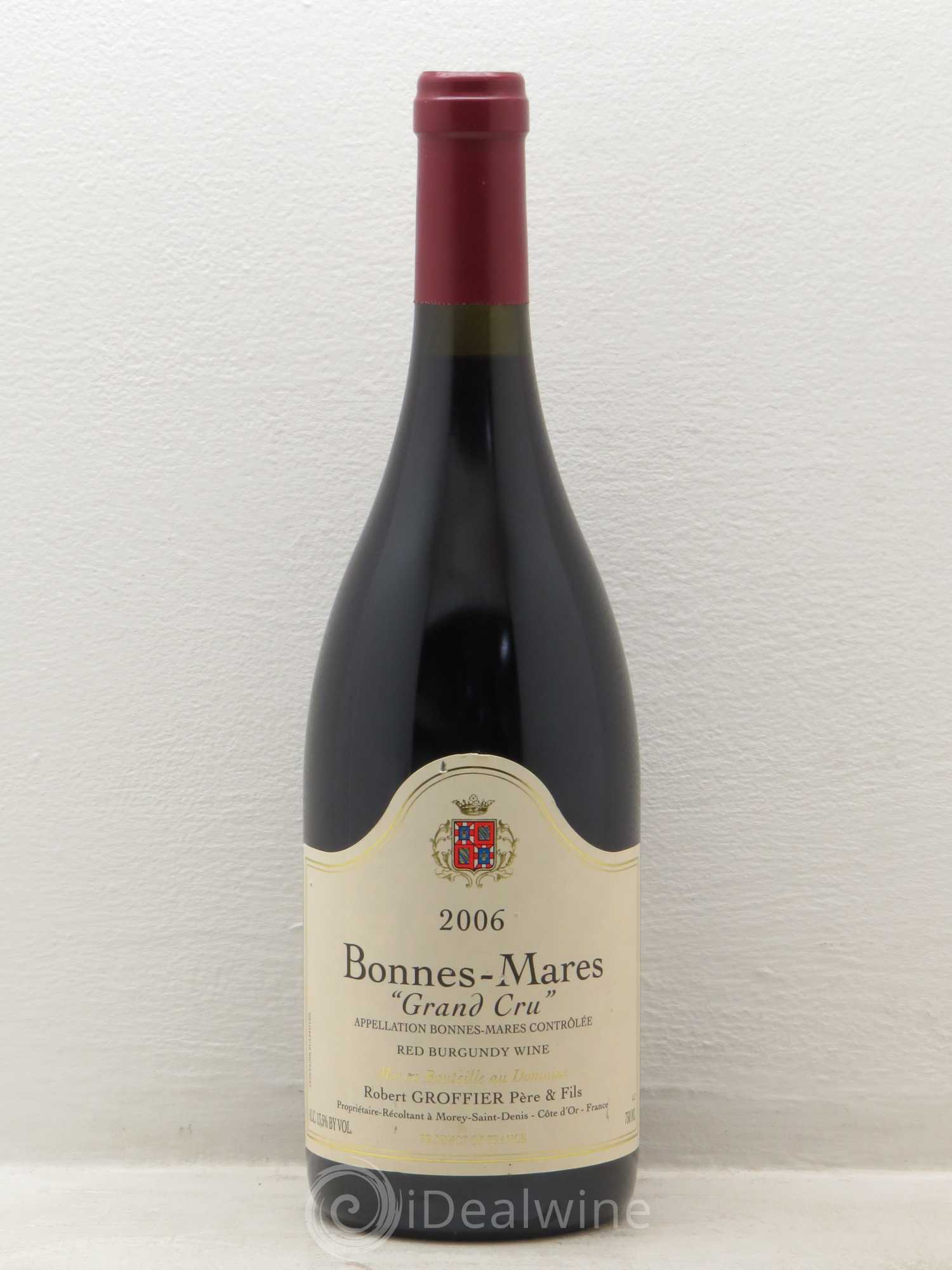 Bonnes-Mares Grand Cru Robert Groffier Père & Fils (Domaine) 2006 - Lot de 1 bouteille - 0