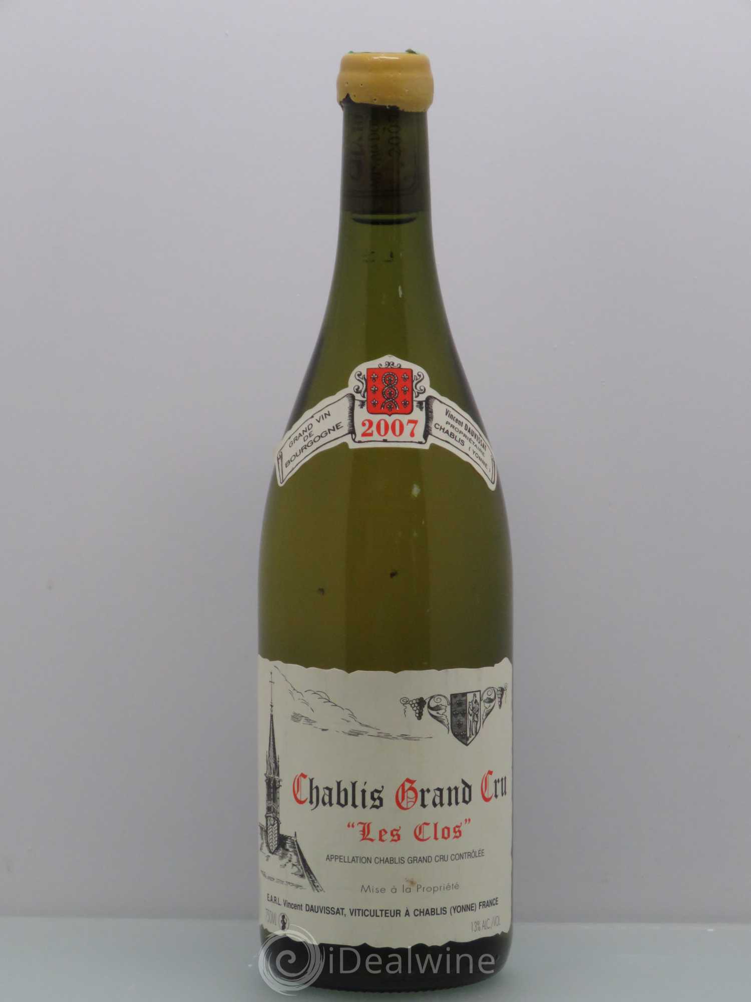 Chablis Grand Cru Les Clos Vincent Dauvissat (Domaine) (senza prezzo di riserva) (senza prezzo di riserva) 2007 - Lotto di 1 bottiglia - 0