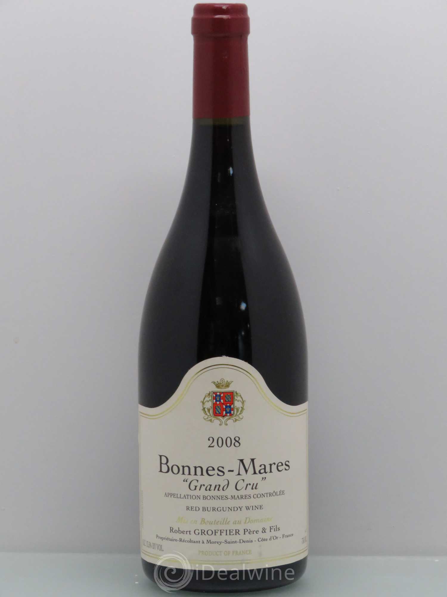 Bonnes-Mares Grand Cru Robert Groffier Père & Fils (Domaine) (sans prix de réserve) 2008 - Lot de 1 bouteille - 0