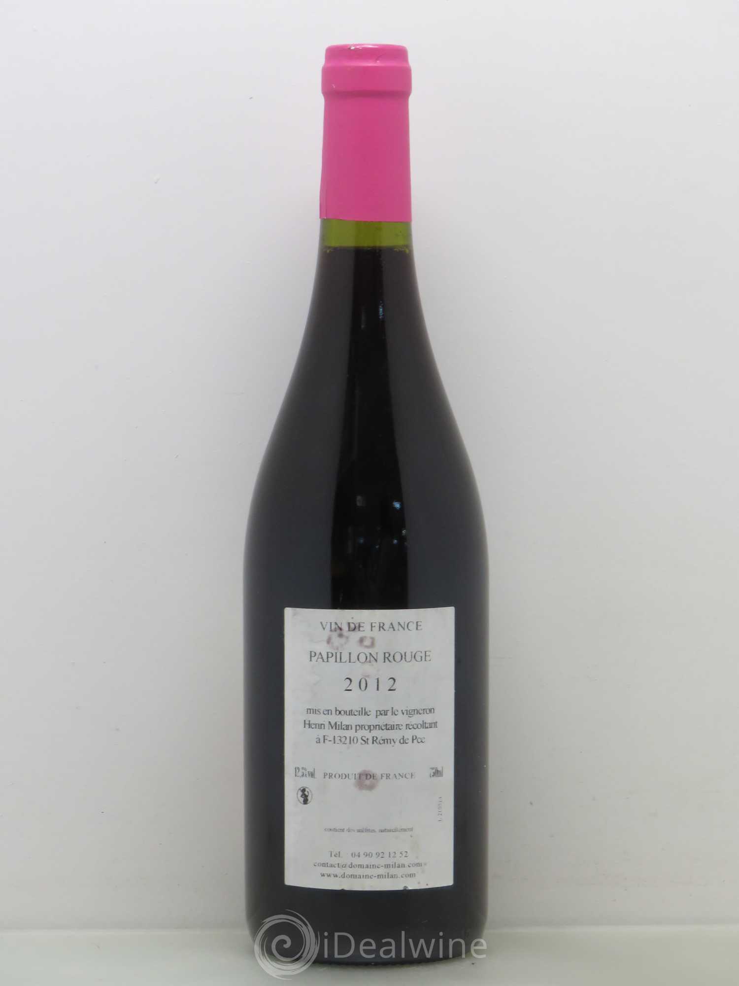 Vin de Table de France Sans soufre ajouté Henri Milan Papillon (sans prix de réserve) 2012 - Lot de 1 bouteille - 1