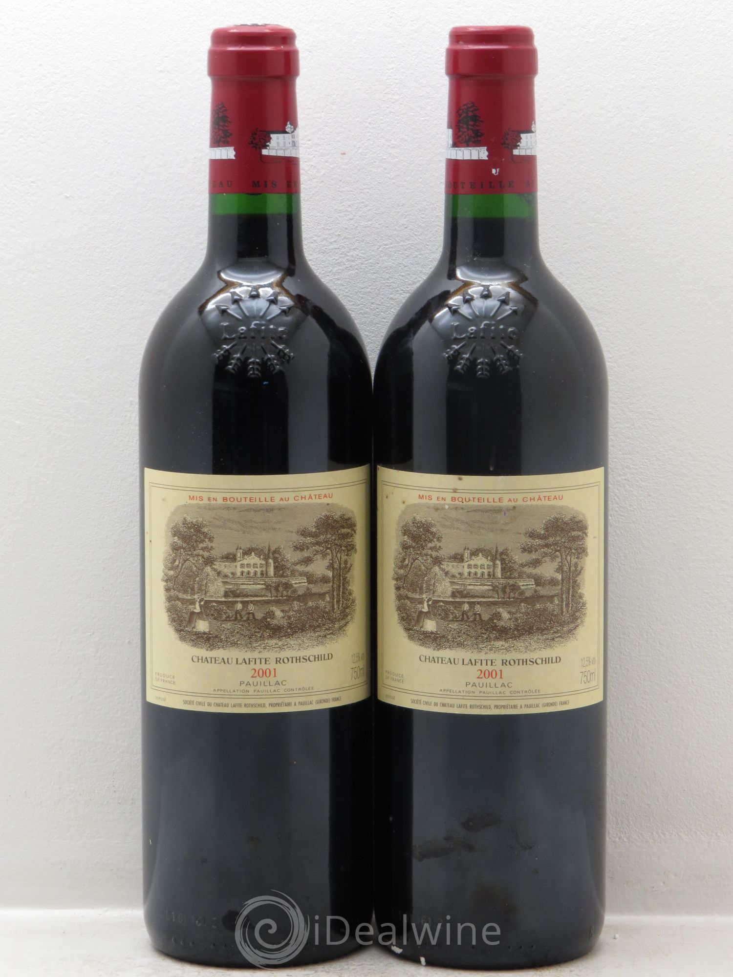 Château Lafite Rothschild 1er Grand Cru Classé 2001 - Lot de 2 bouteilles - 0