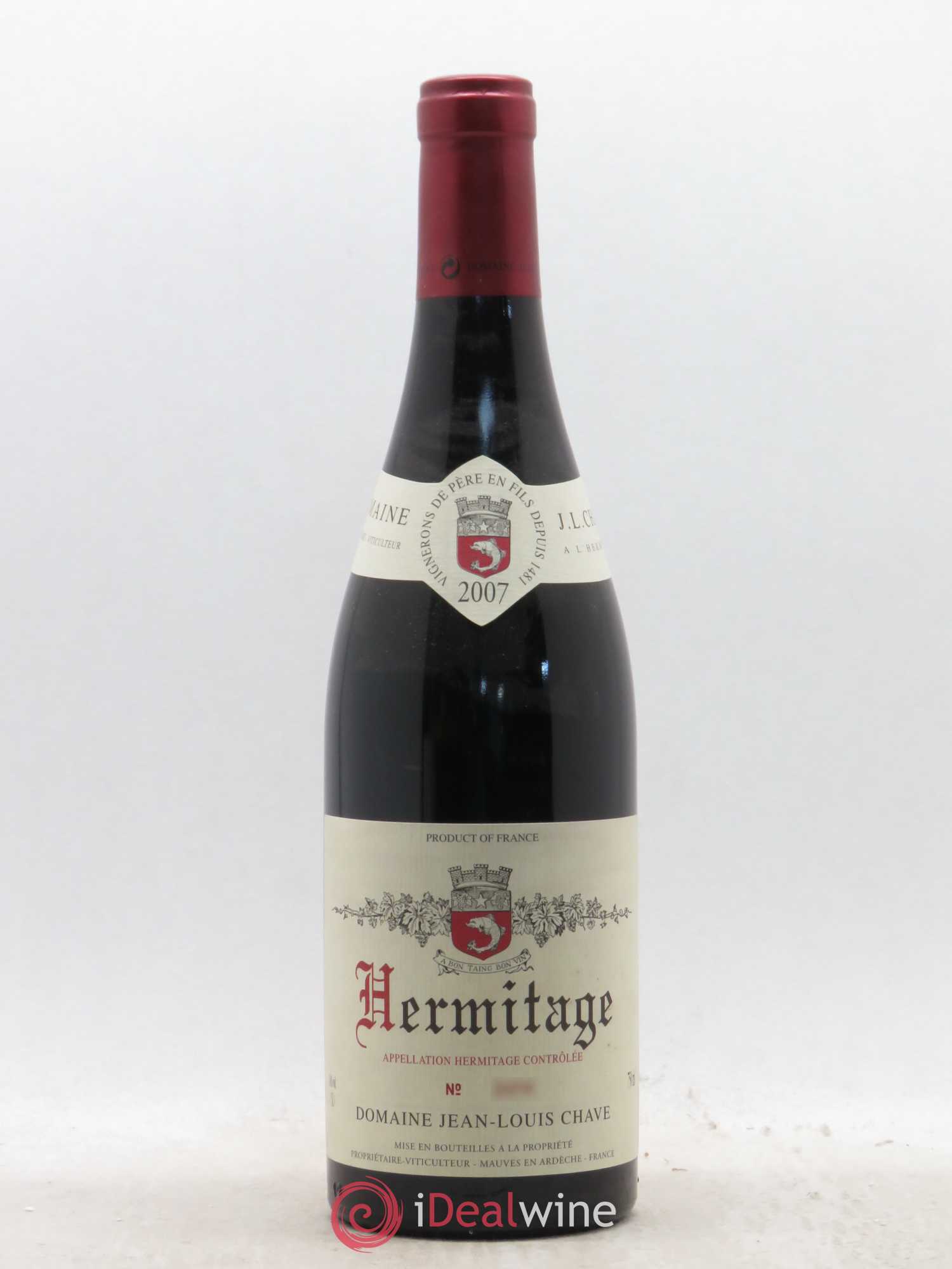 Hermitage Jean-Louis Chave 2007 - Lot de 1 bouteille - 0