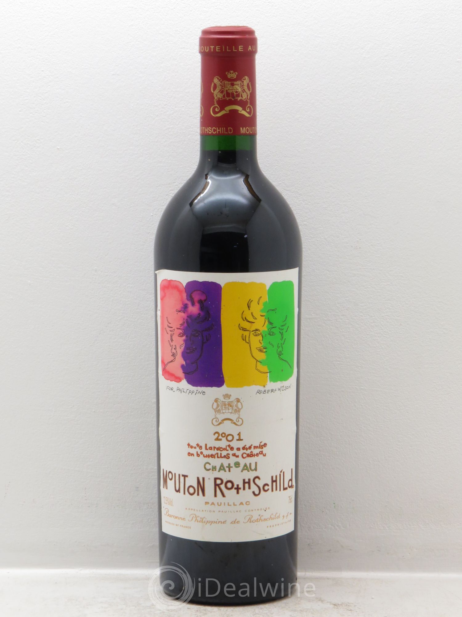 Château Mouton Rothschild 1er Grand Cru Classé 2001 - Lot de 1 bouteille - 0