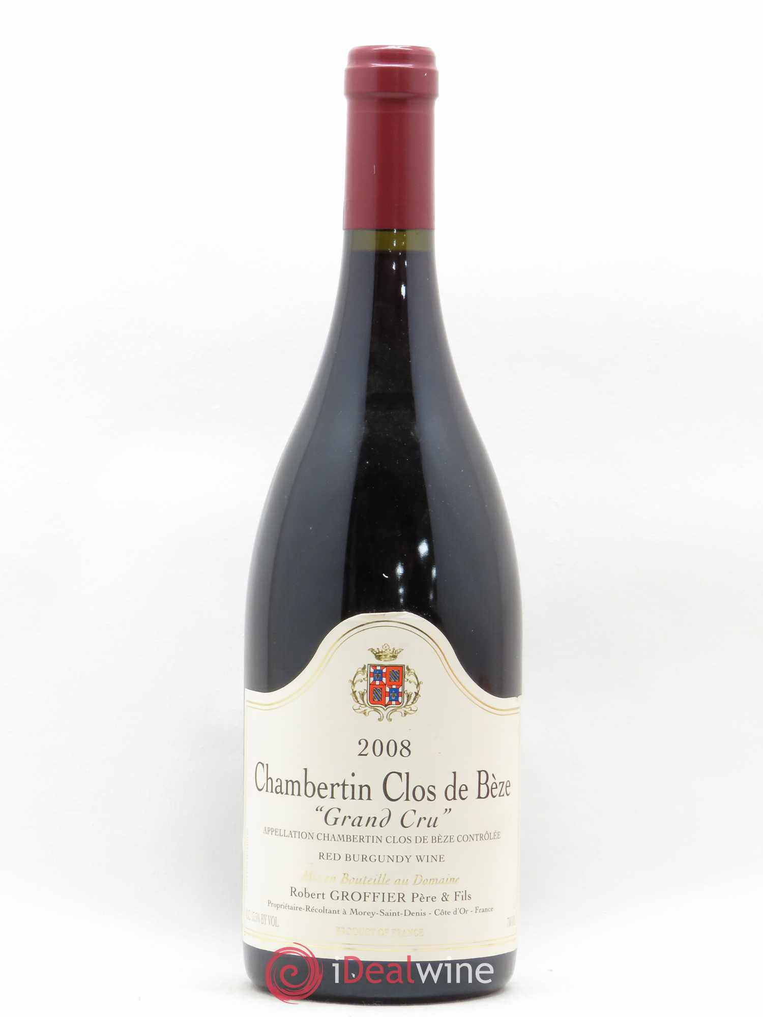 Chambertin Clos de Bèze Grand Cru Robert Groffier Père & Fils (Domaine) 2008 - Lot de 1 bouteille - 0