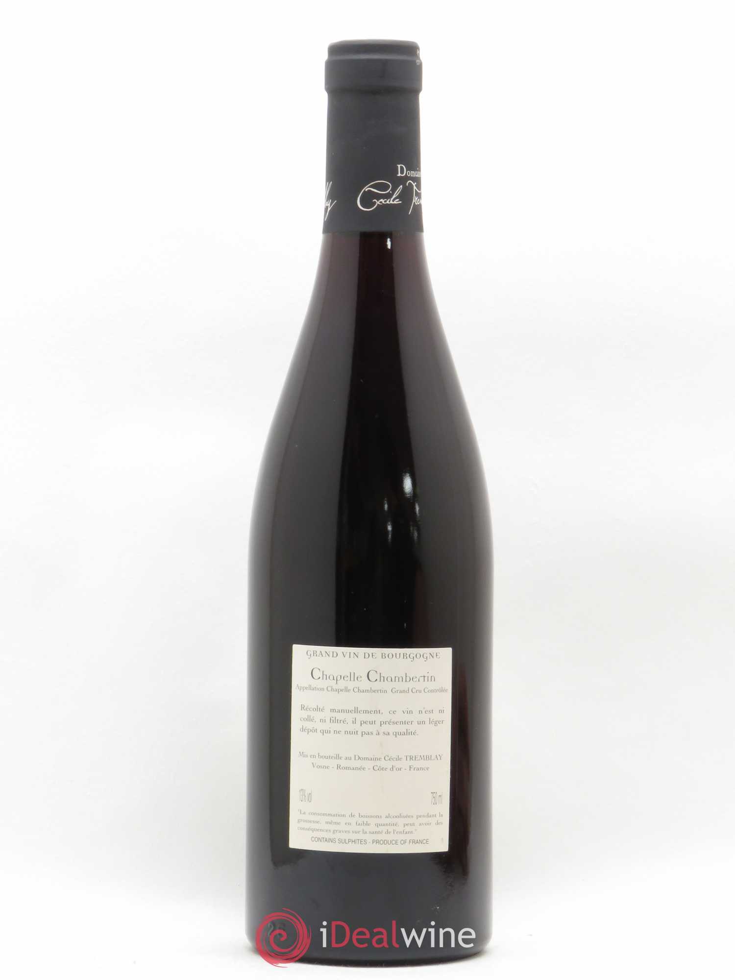Chapelle-Chambertin Grand Cru Cécile Tremblay 2008 - Lot de 1 bouteille - 1