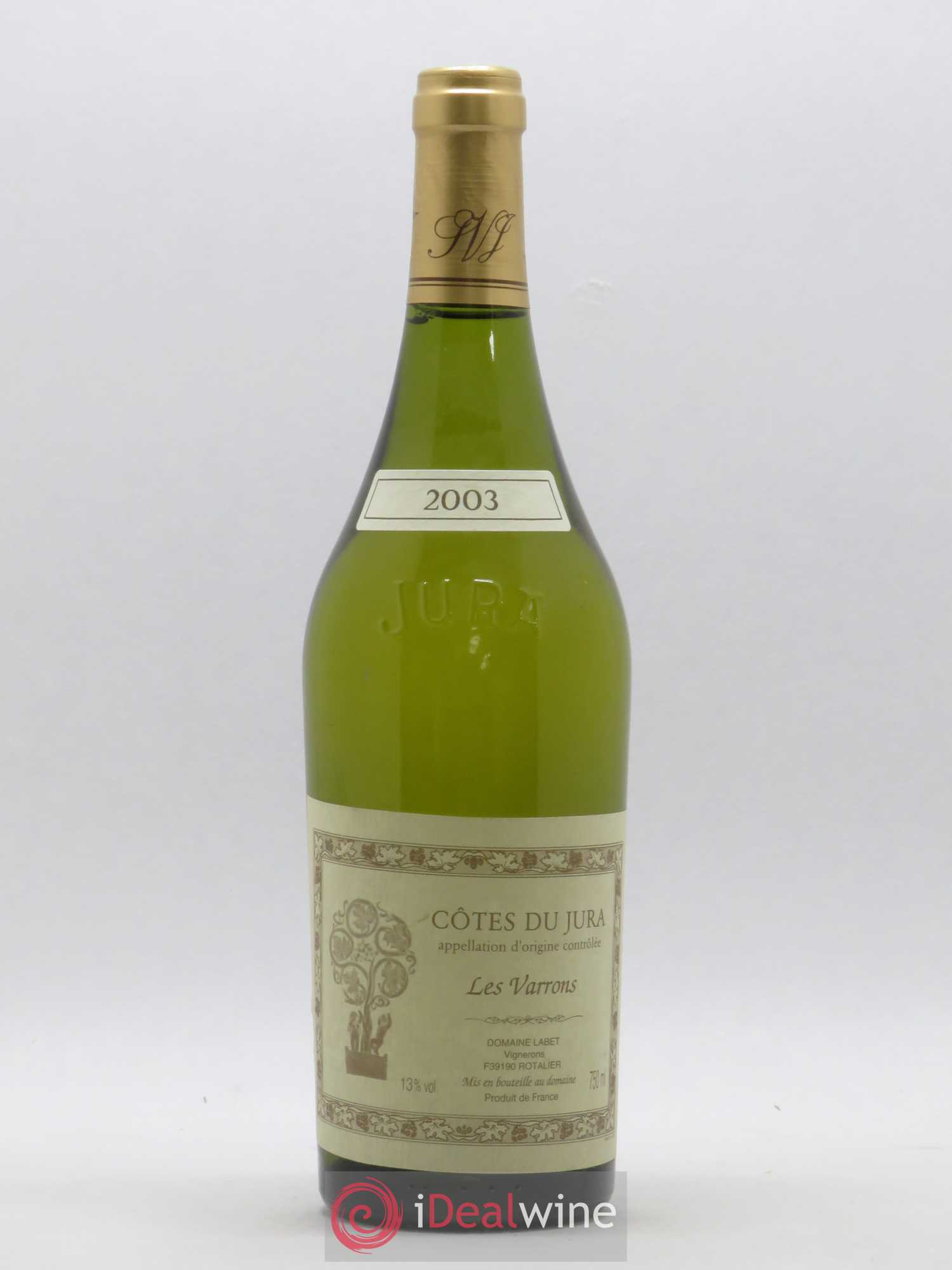 Côtes du Jura Chardonnay Les Varrons Romain - Julien - Charline Labet (sans prix de réserve) 2003 - Lot de 1 bouteille - 0