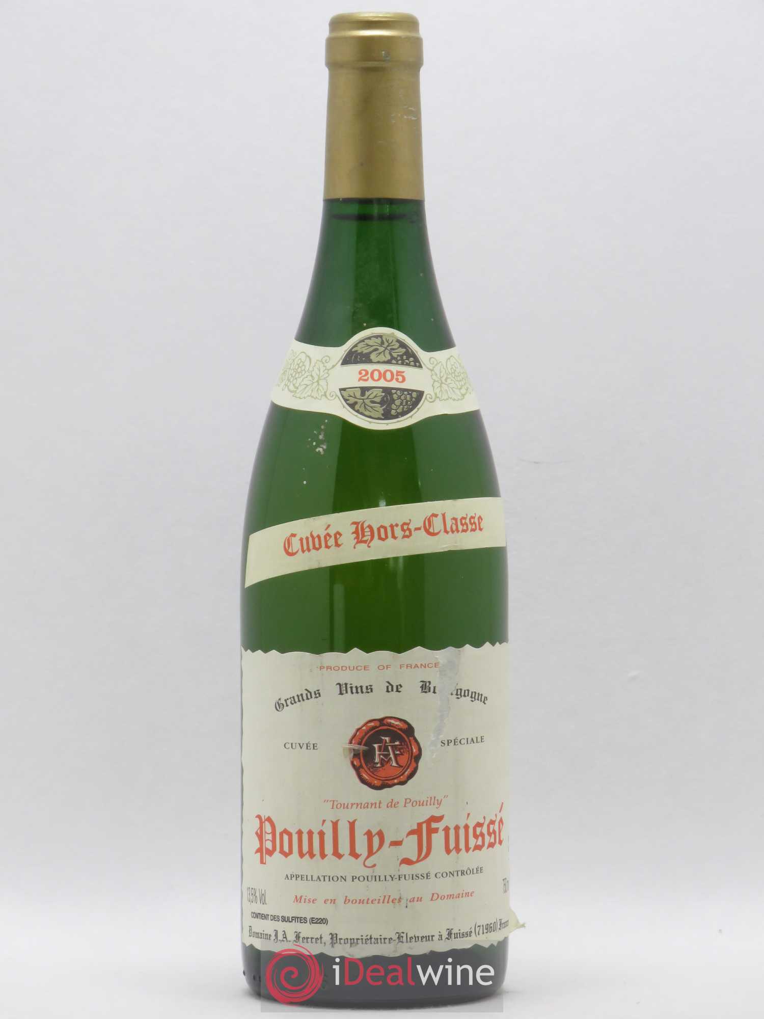 Pouilly-Fuissé 1er Cru Hors Classe Tournant de Pouilly J.A. Ferret (Domaine) (sans prix de réserve) 2005 - Lot de 1 bouteille - 0