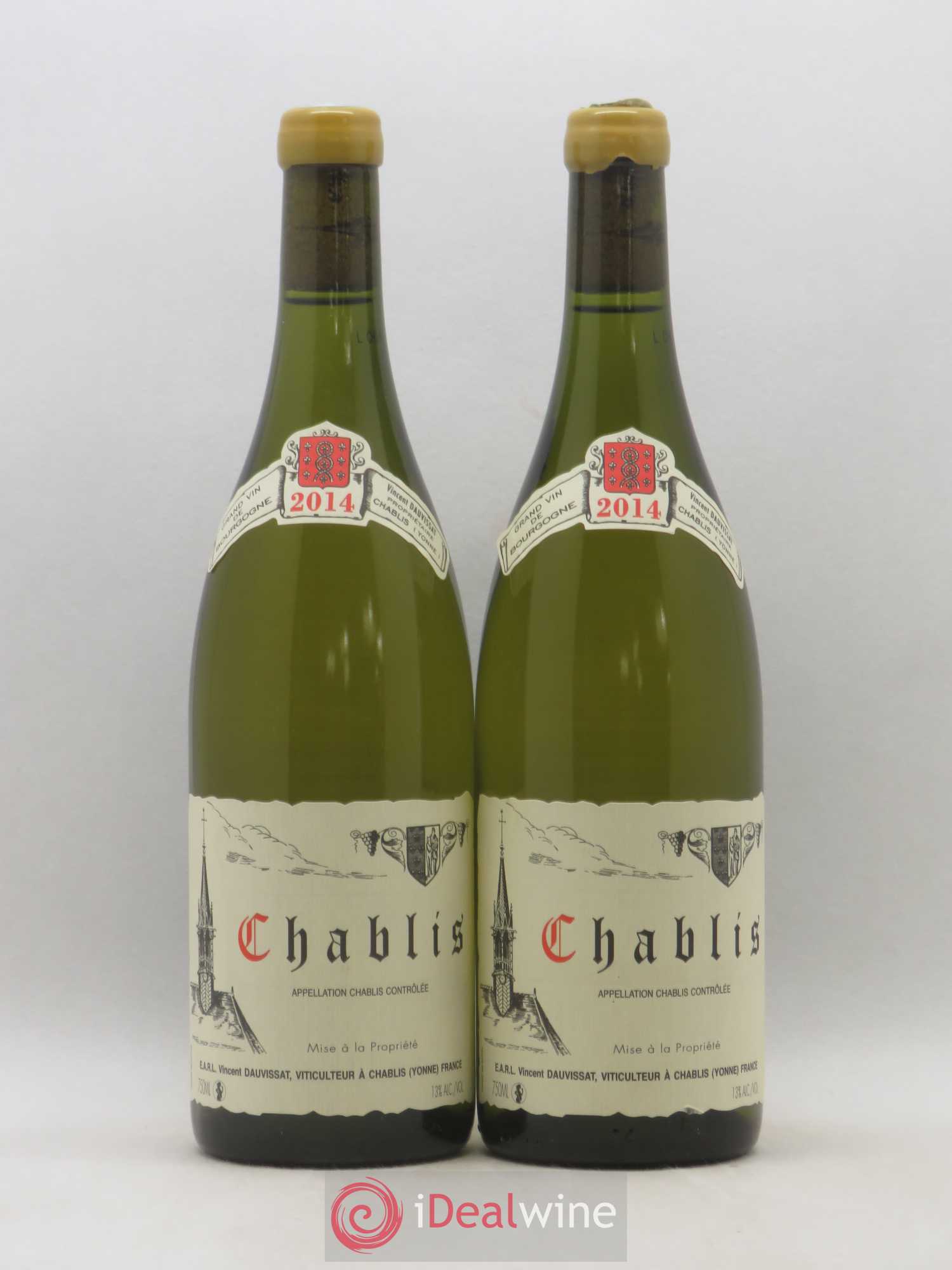 Chablis Vincent Dauvissat (Domaine) (sans prix de réserve) 2014 - Lot de 2 bouteilles - 0