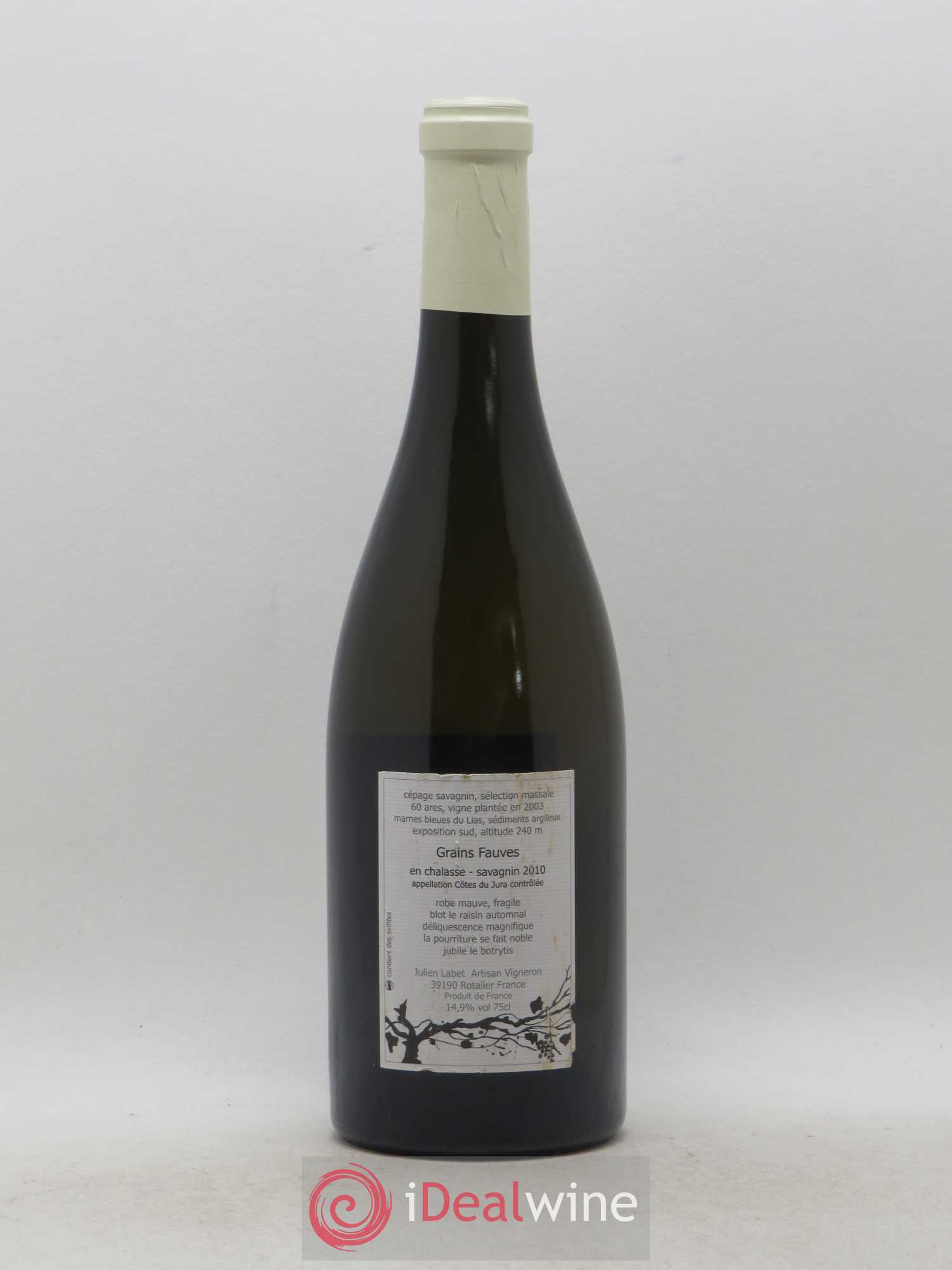 Côtes du Jura Fleur de Savagnin En Chalasse Romain - Julien - Charline Labet Grains Fauves (sans prix de réserve) 2010 - Lotto di 1 bottiglia - 1