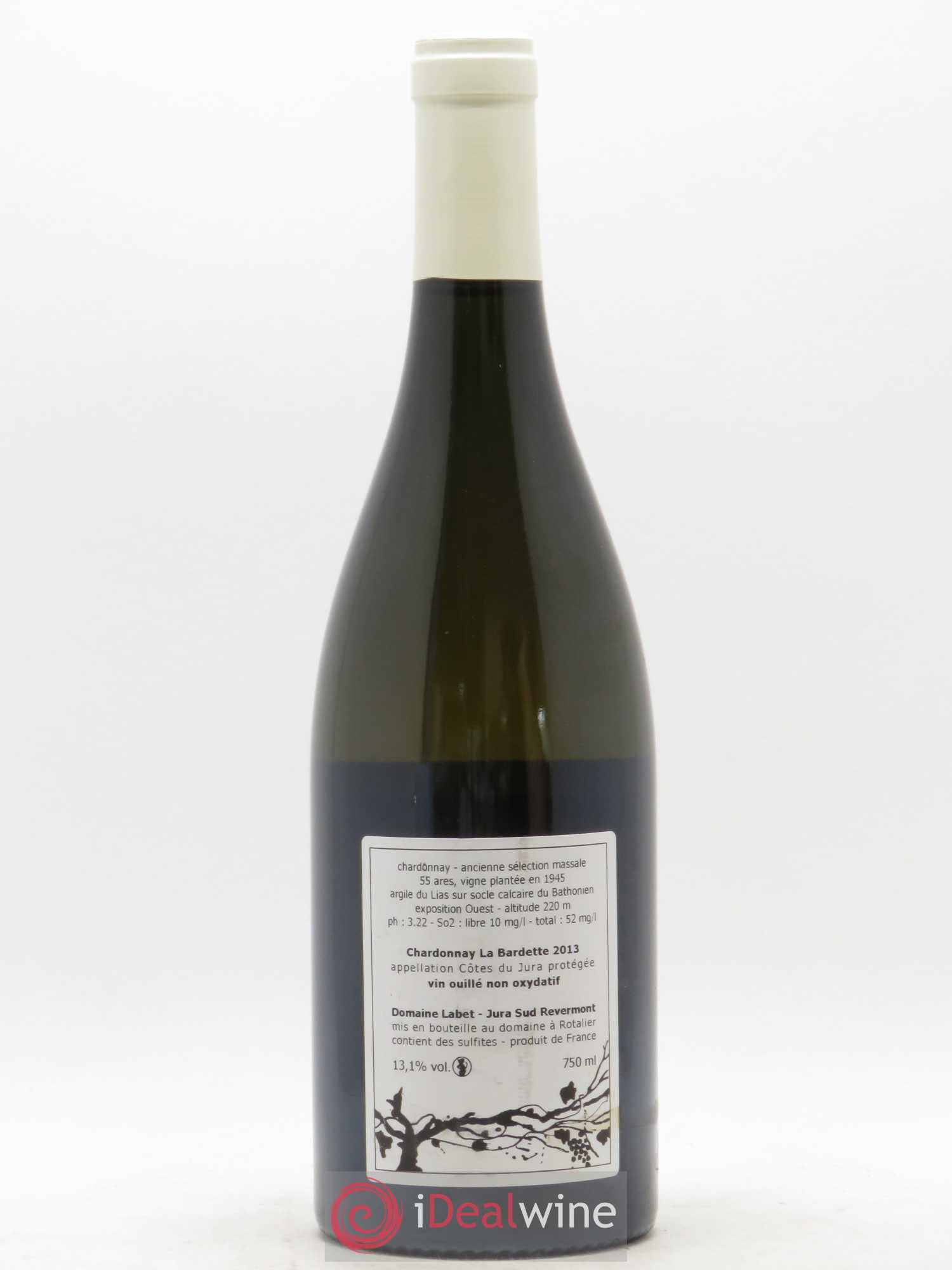 Côtes du Jura Chardonnay La Bardette Romain - Julien  - Charline Labet  (sans prix de réserve) 2013 - Lot de 1 bouteille - 1